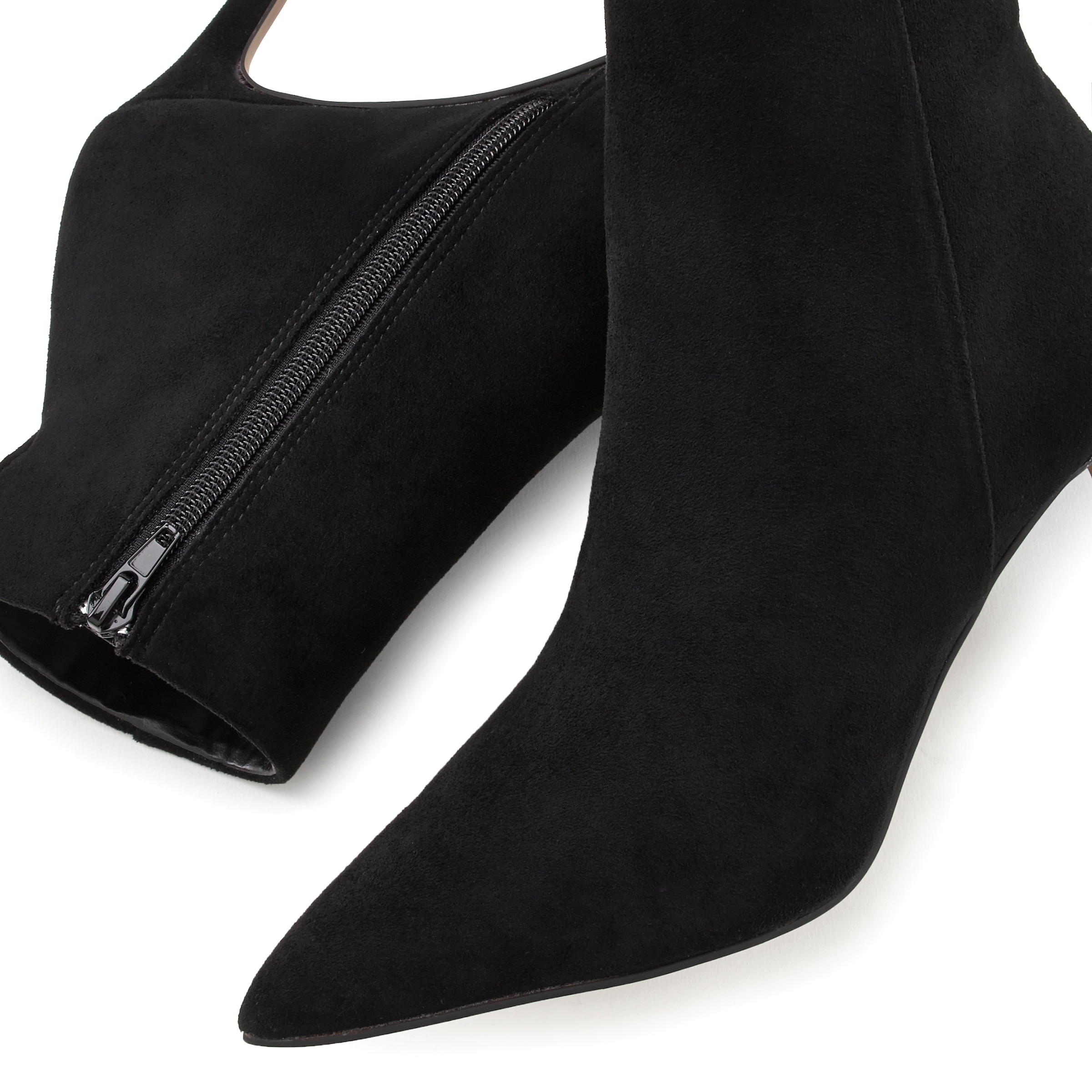 LASCANA High-Heel-Stiefelette, in spitzer Form & Pfennigabsatz, Reissverschluss Stiefel VEGAN