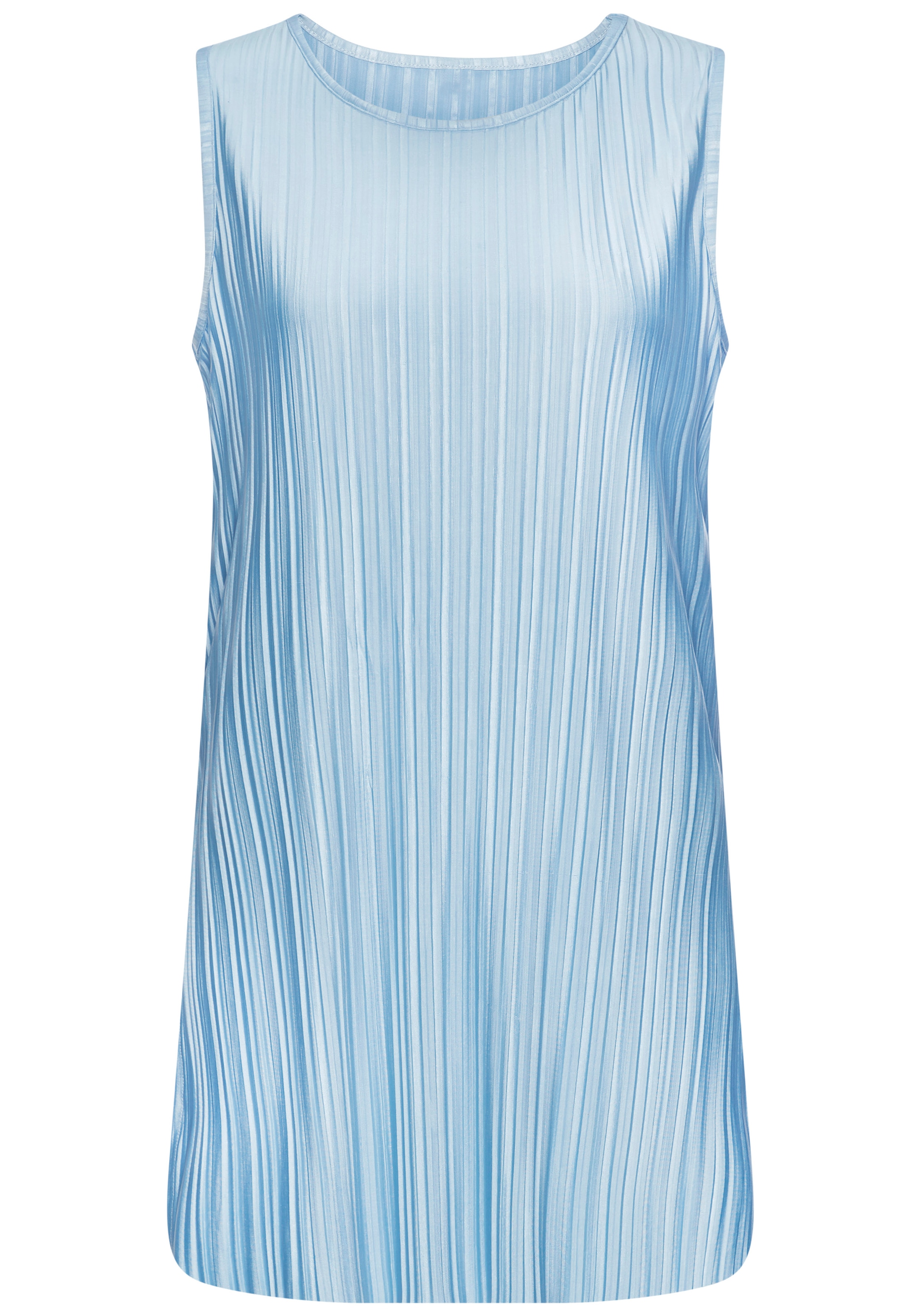LASCANA Top long »aus schimmernder Ware mit Plisseefalten« en tissu brillant avec plis plissés