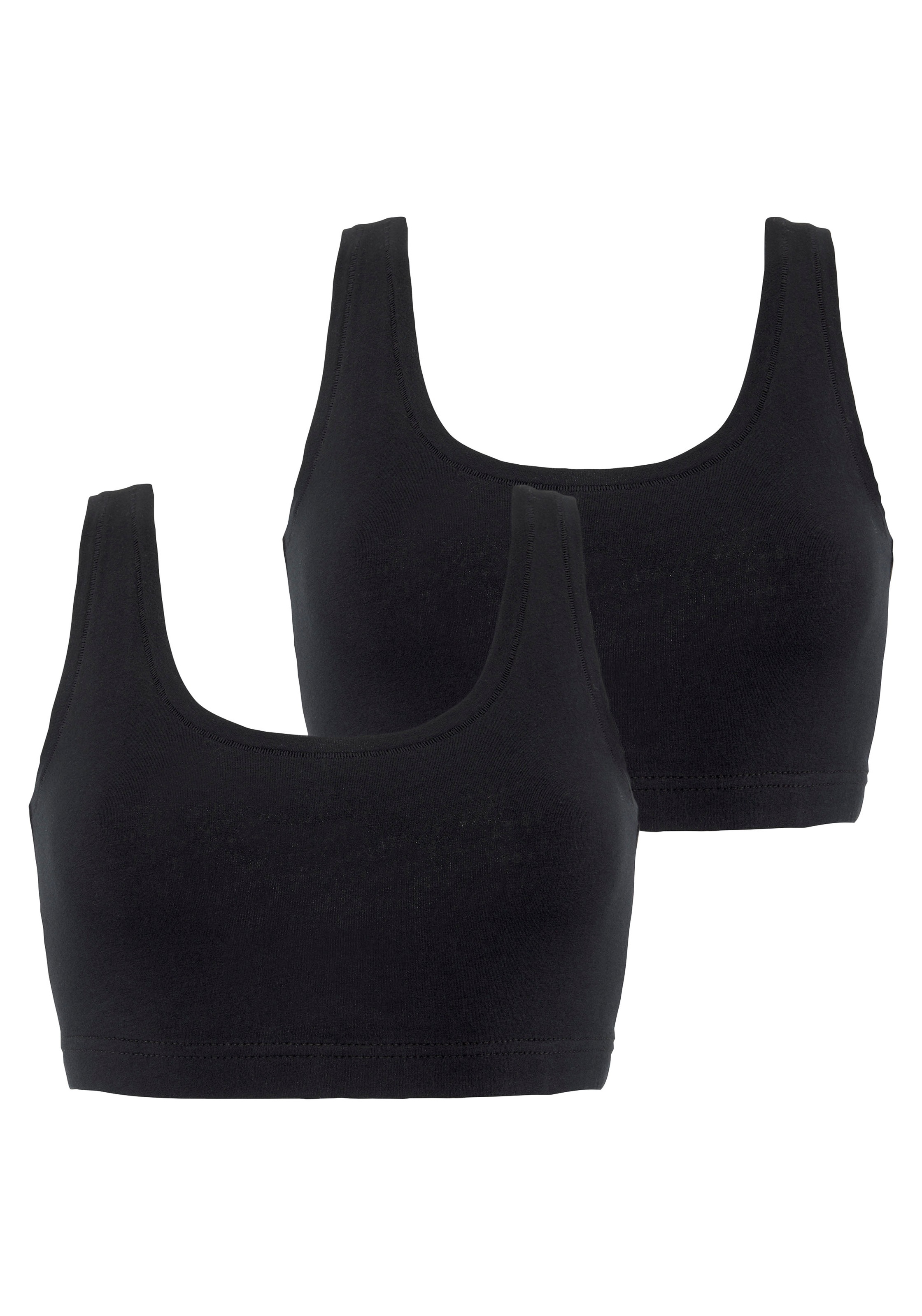 LASCANA Bustier Packung, 2 Stk. "Perfect Basics" aus elastischer Baumwolle