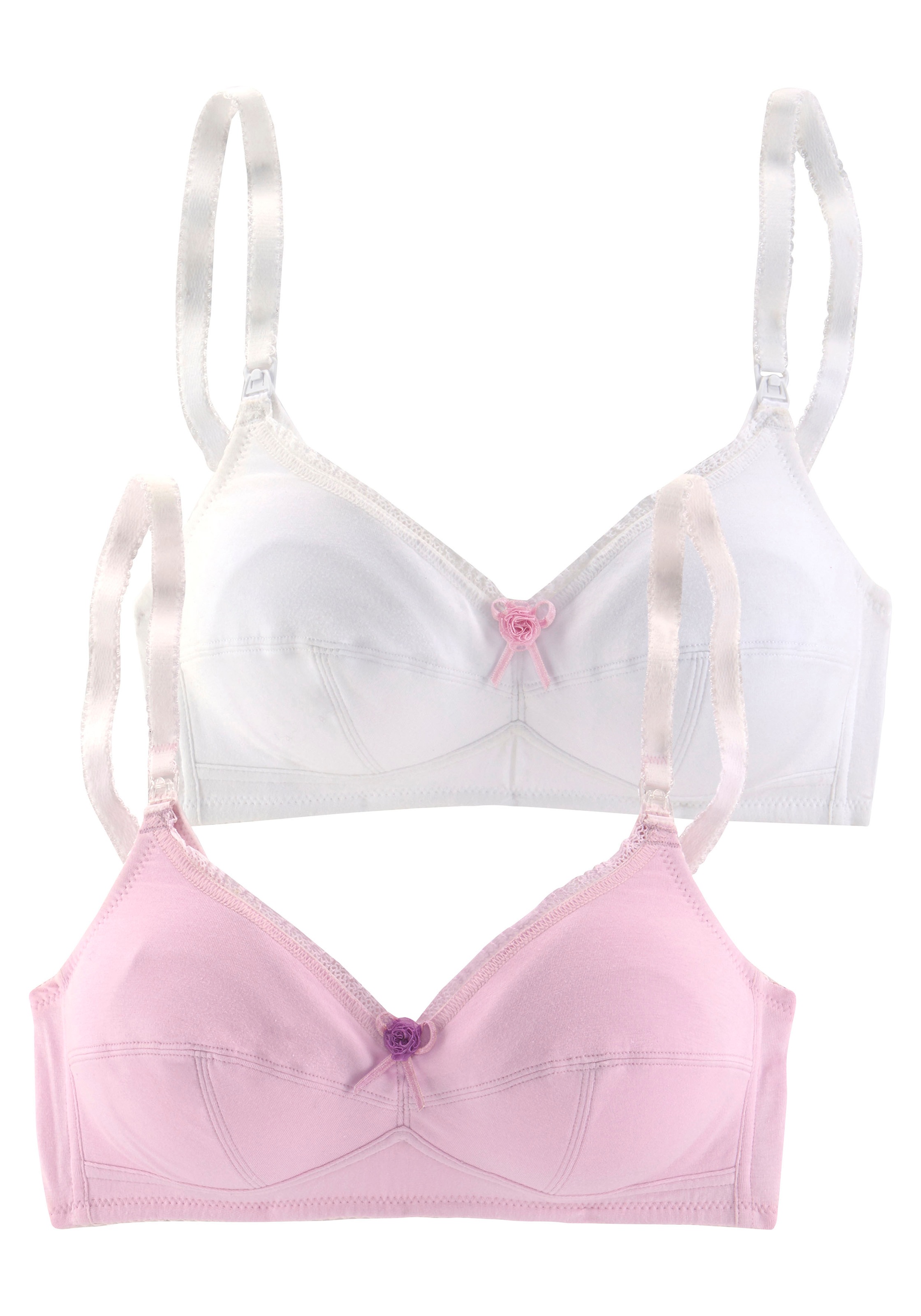 petite fleur Still-BH Packung, 2 Stück, ohne Bügel, mit aufhakbaren Clips