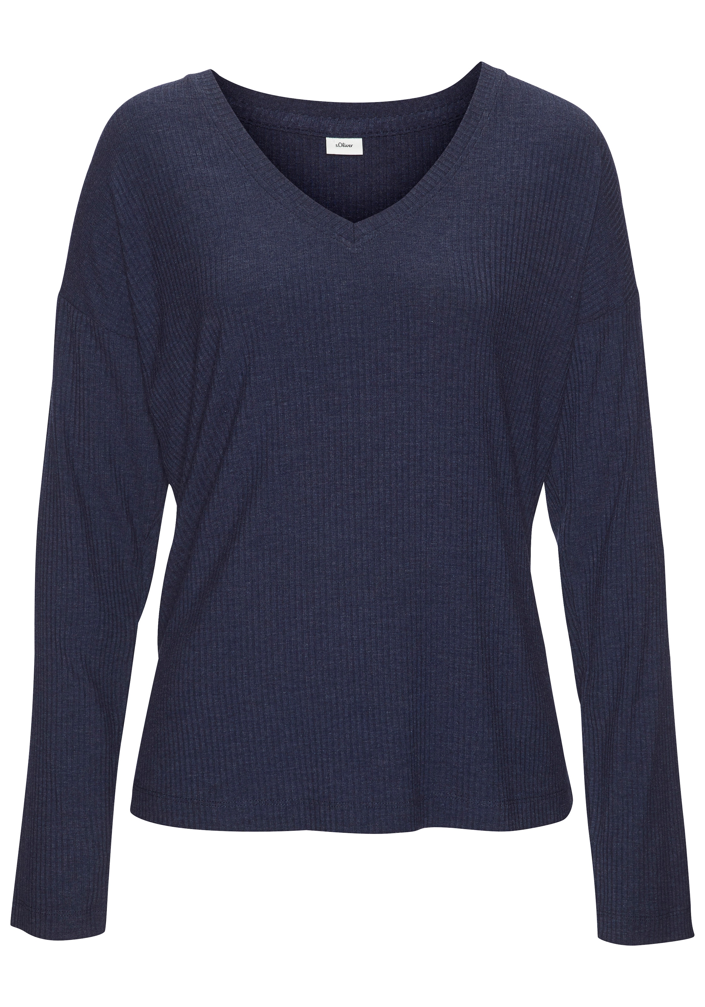 s.Oliver Pyjamaoberteil 1-teilig,  aus weicher Rippqualität