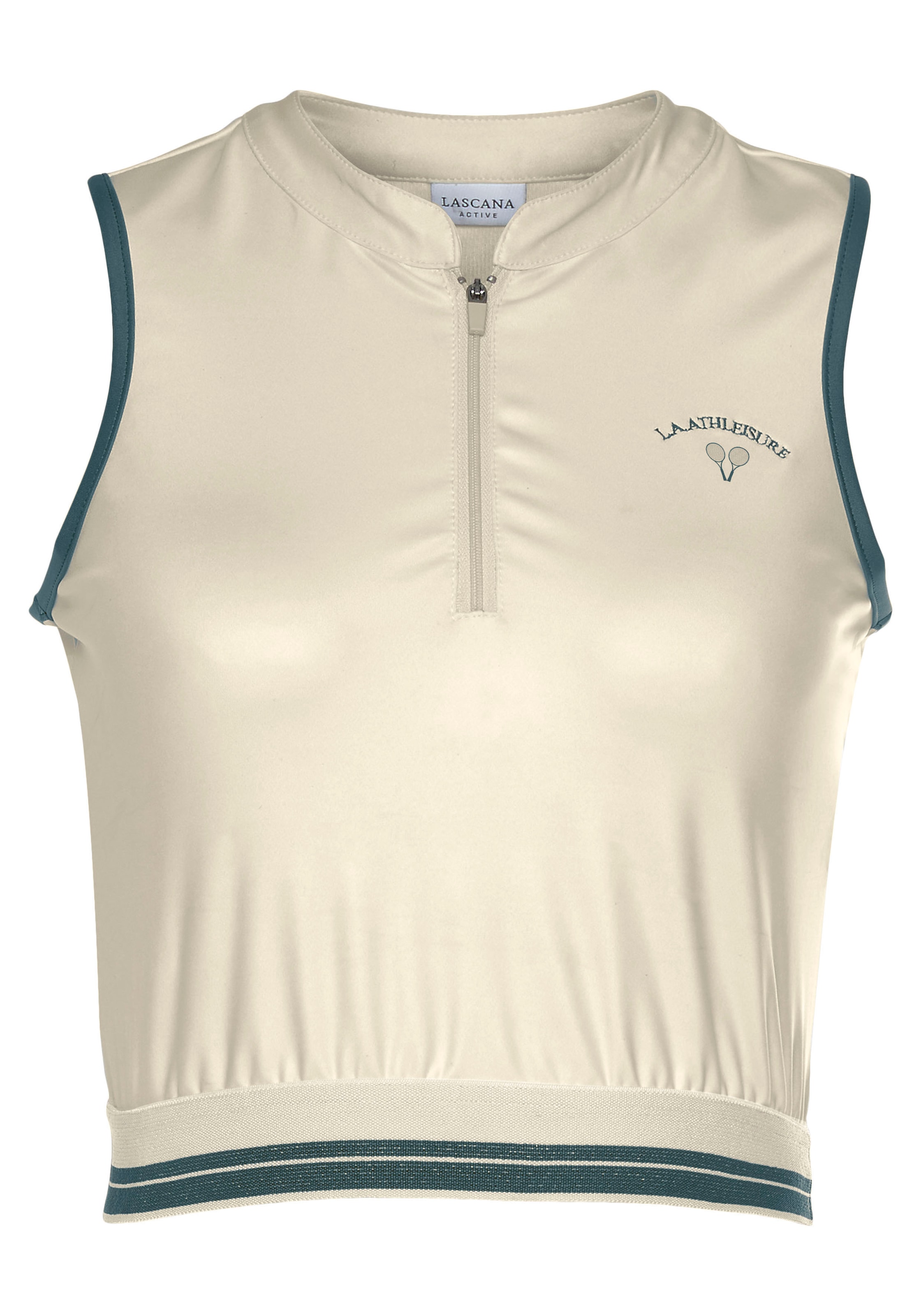 LASCANA ACTIVE Crop-Top »Tennis«, Sporttop mit Reissverschluss