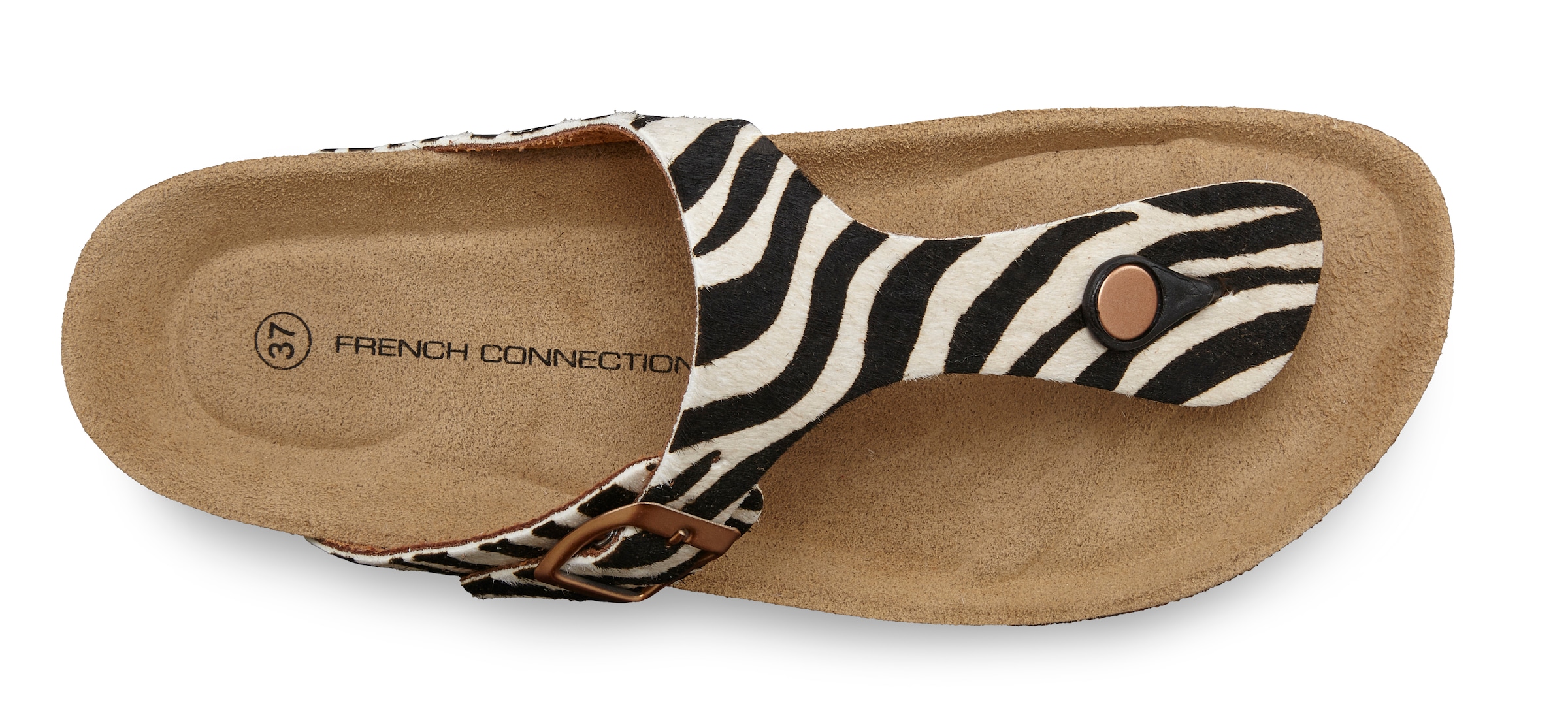 French Connection Pantolette »Sandale, Mule, offener Schuhe, Sommerschuhe«  NEU aus hochwertigem Leder mit bequemen Korkfussbett