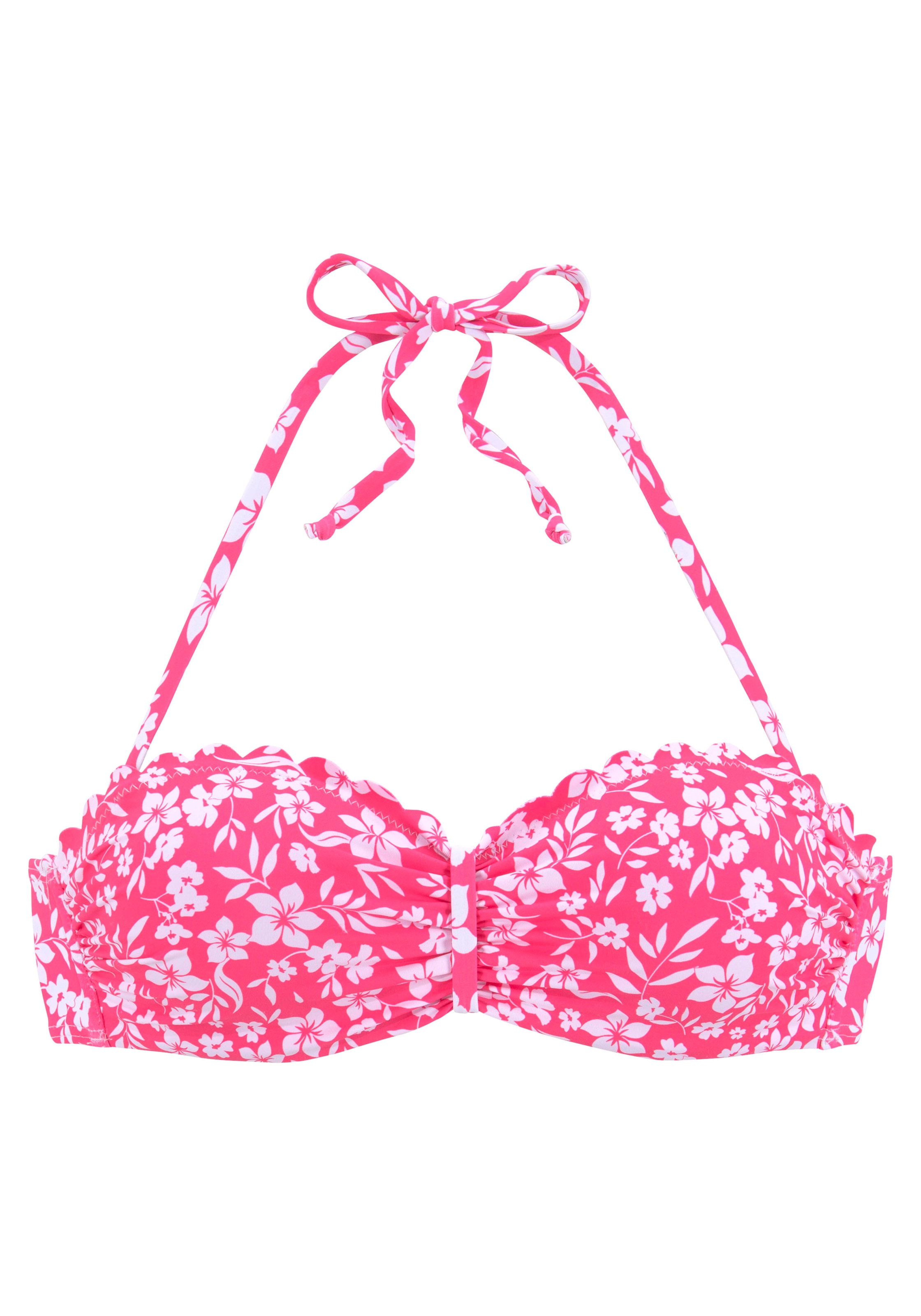 Vivance Bügel-Bandeau-Bikini-Top »Leni«, mit gelaserter Wellenkante