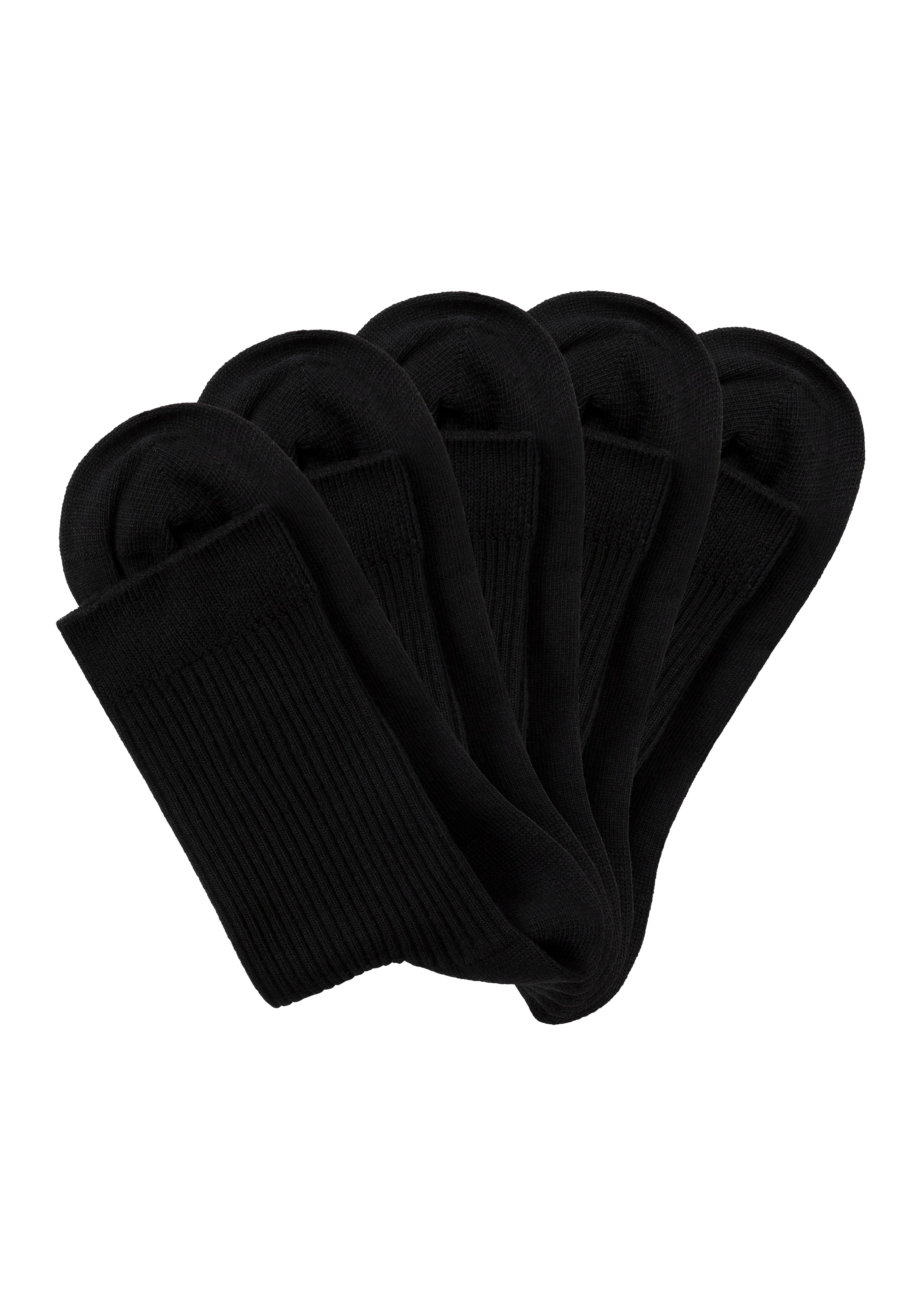 Lavana Basicsocken Packung, 5 Stk. tlg. mit feiner Rippe