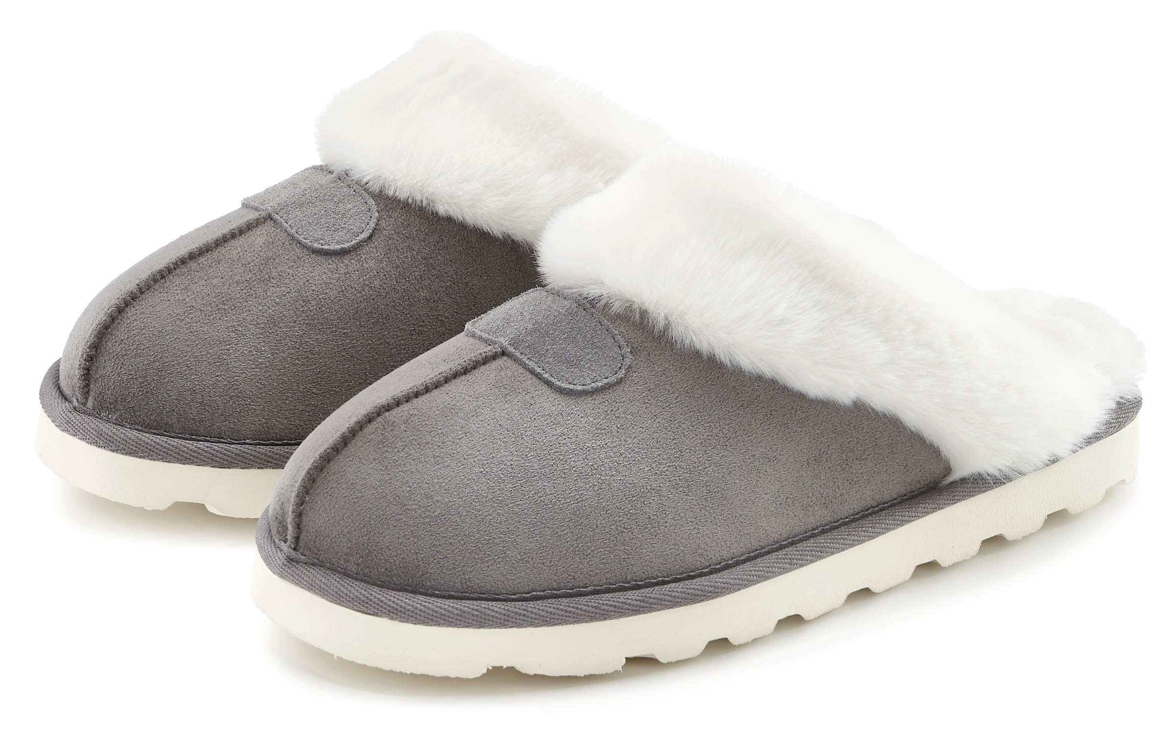 Vivance Hausschuh »Plüsch Hausschuhe, Pantolette, Pantoffeln, Clogs, Schlappen,« mit Warmfutter VEGAN