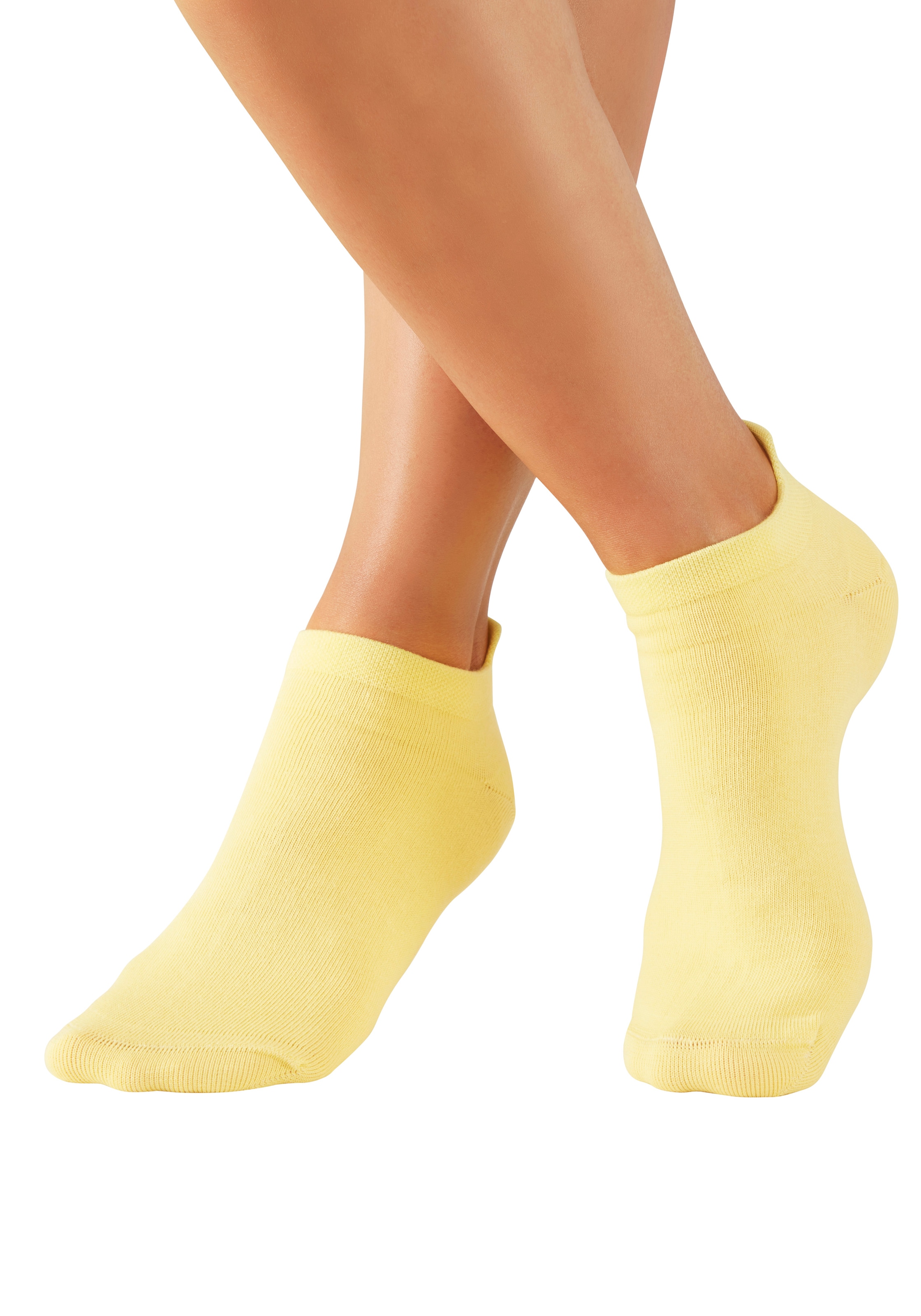 LASCANA Chaussettes de baskets »für Damen mit eingestricktem Markenlogo« Boîte, Boîte, 7 Couple tlg. dans une jolie boîte cadeau
