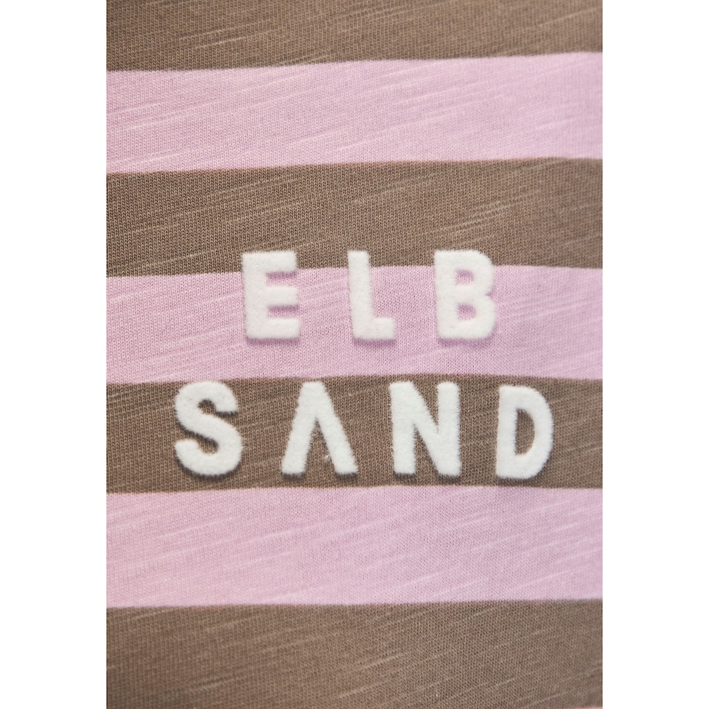 Elbsand 3/4-Arm-Shirt, mit Streifen, Rundhalsausschnitt, Jerseyshirt
