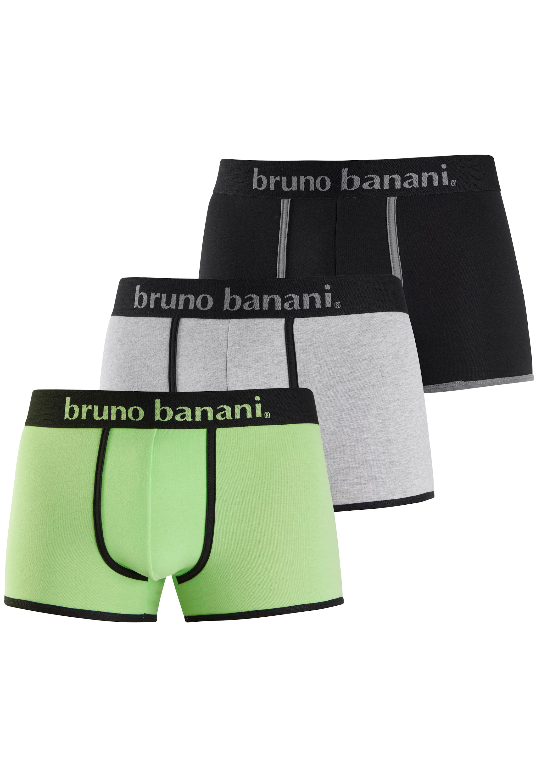 Bruno Banani Boxer »Boxershorts für Herren« Paquet, 3 cuis mit modischen Einfassungen