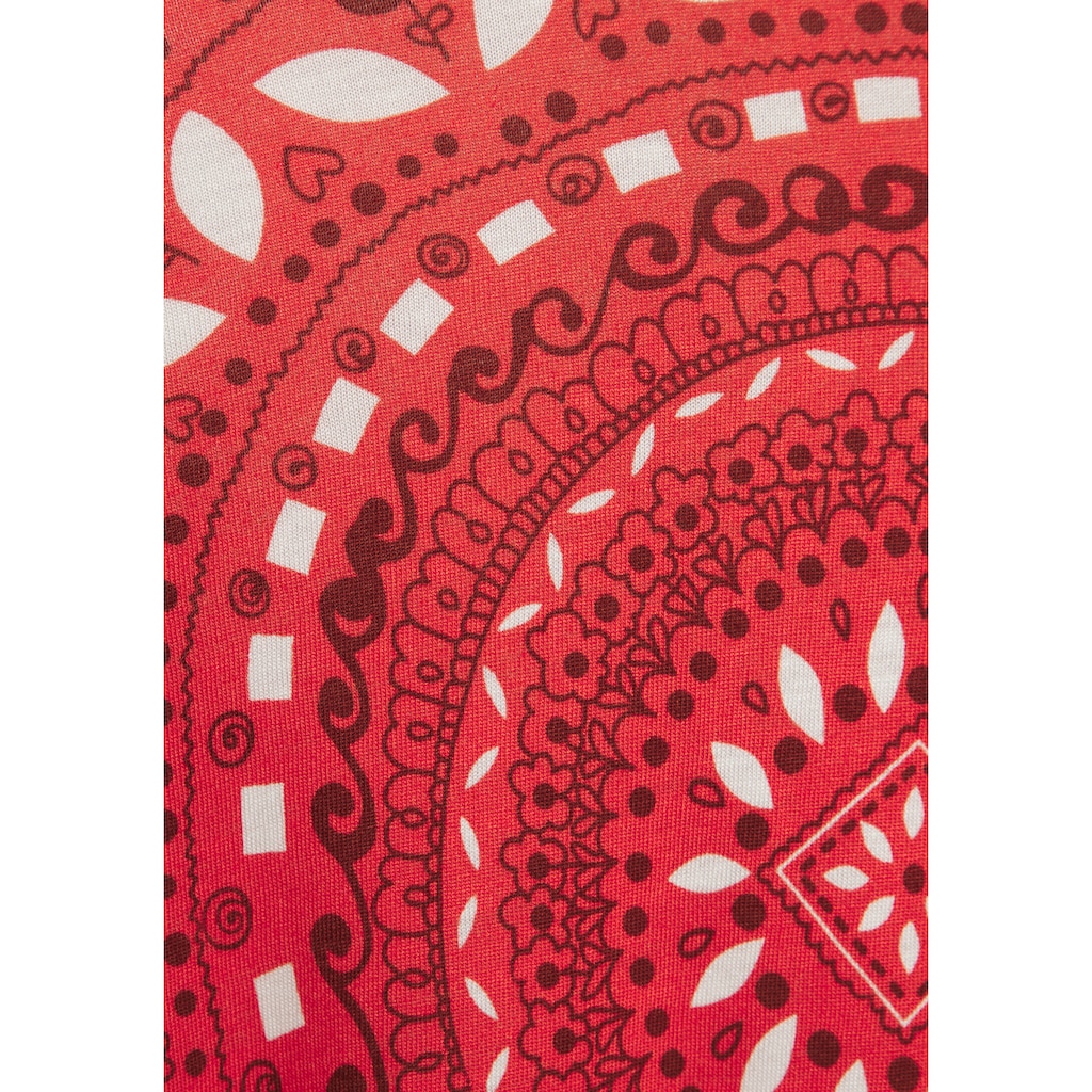 Beachtime Strandkleid, mit Alloverprint und verstellbaren Trägern, Sommerkleid, Jerseykleid