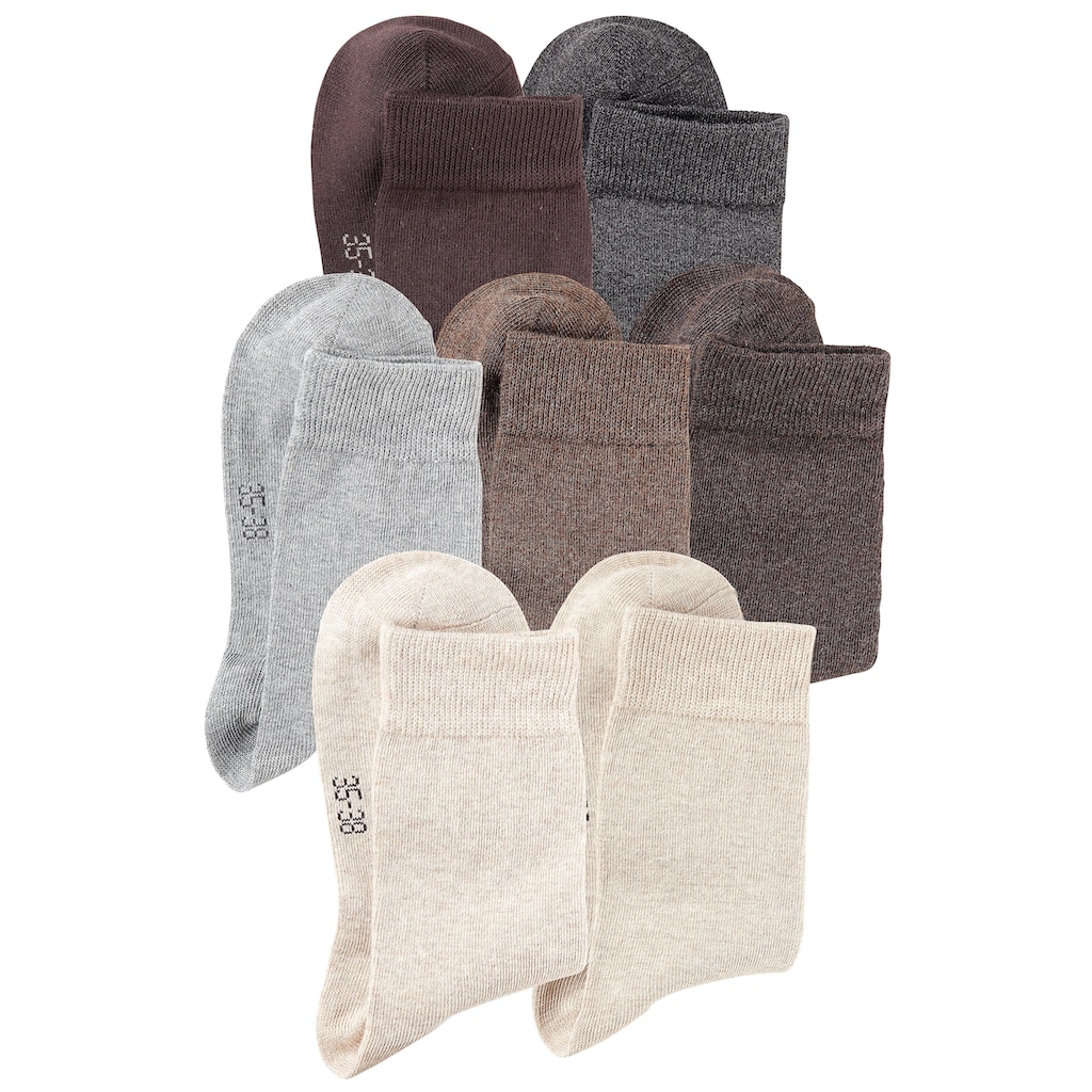 Lavana Basicsocken, (Packung, 7 Paar), mit druckfreiem Bündchen