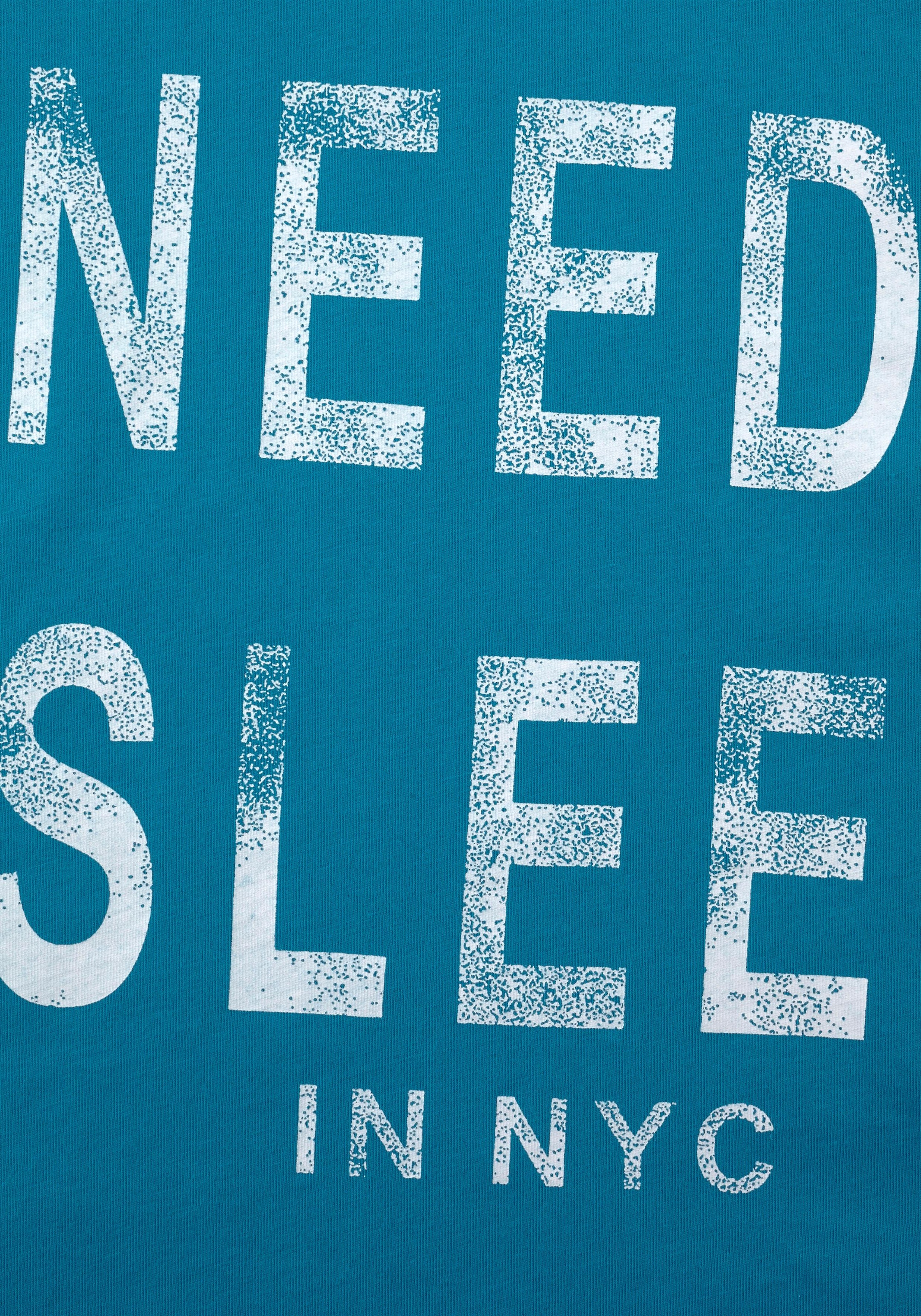 AUTHENTIC LE JOGGER Pyjama 1 Stück, 2 Stk. tlg., Schlafanzug mit Spruch "Who needs sleep"