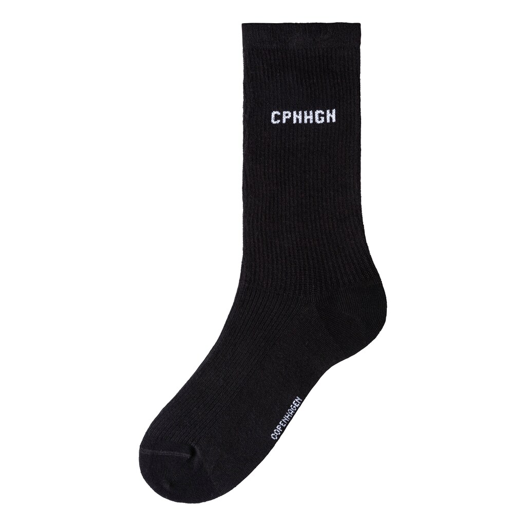 Copenhagen Studios Basicsocken, (Packung, 3 Paar), mit Rippstruktur und Stickerei