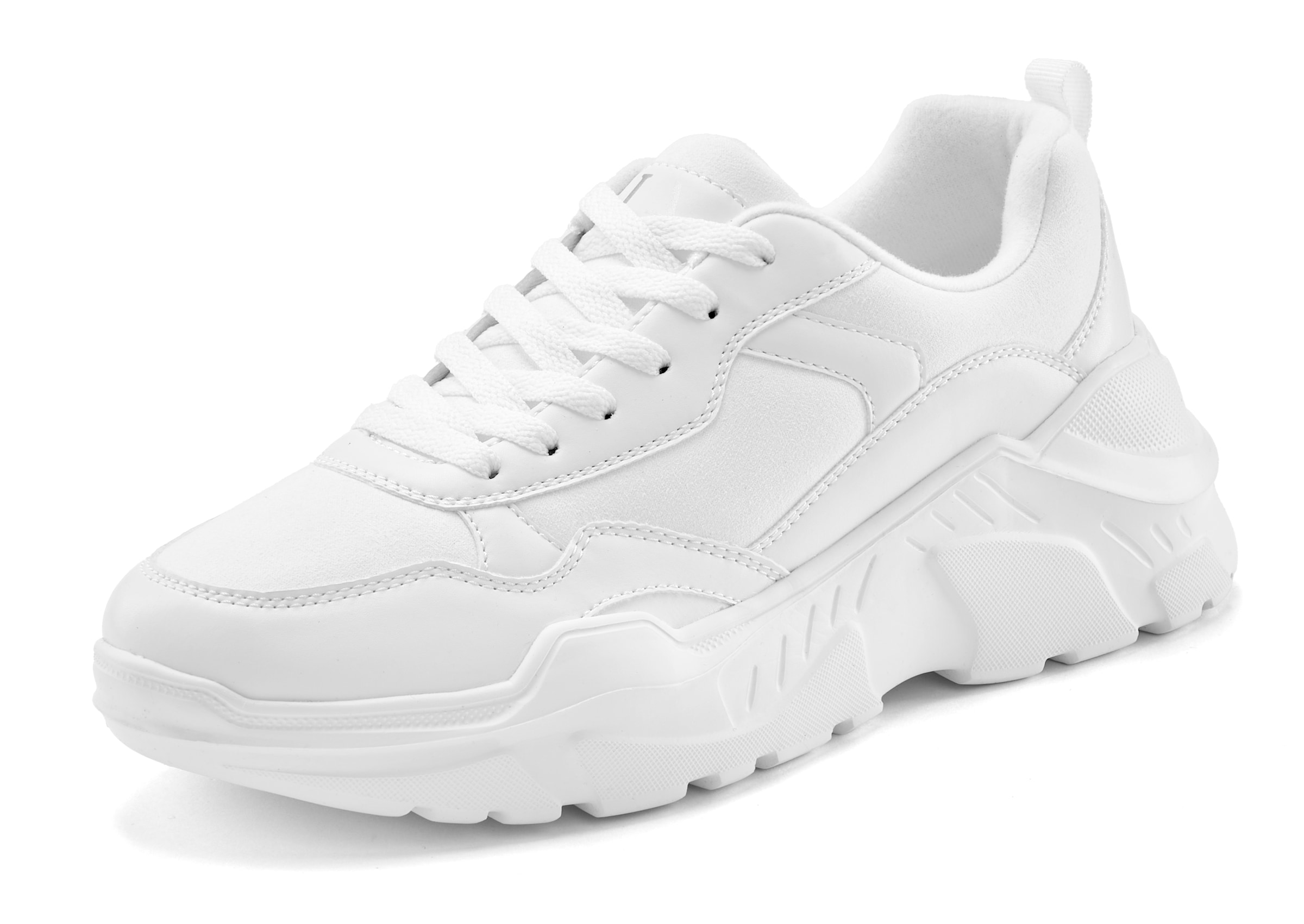 LASCANA Sneaker, Halbschuh, Sportschuh, leichte Chunky Sohle, weiche Innensohle VEGAN