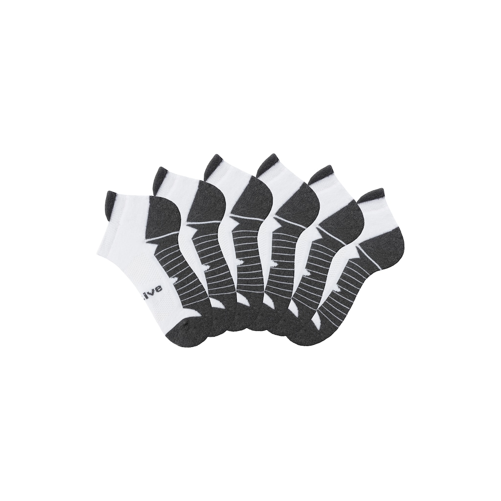 LASCANA ACTIVE Sneakersocken, (Packung, 6 Paar), mit weicher Frotteesohle