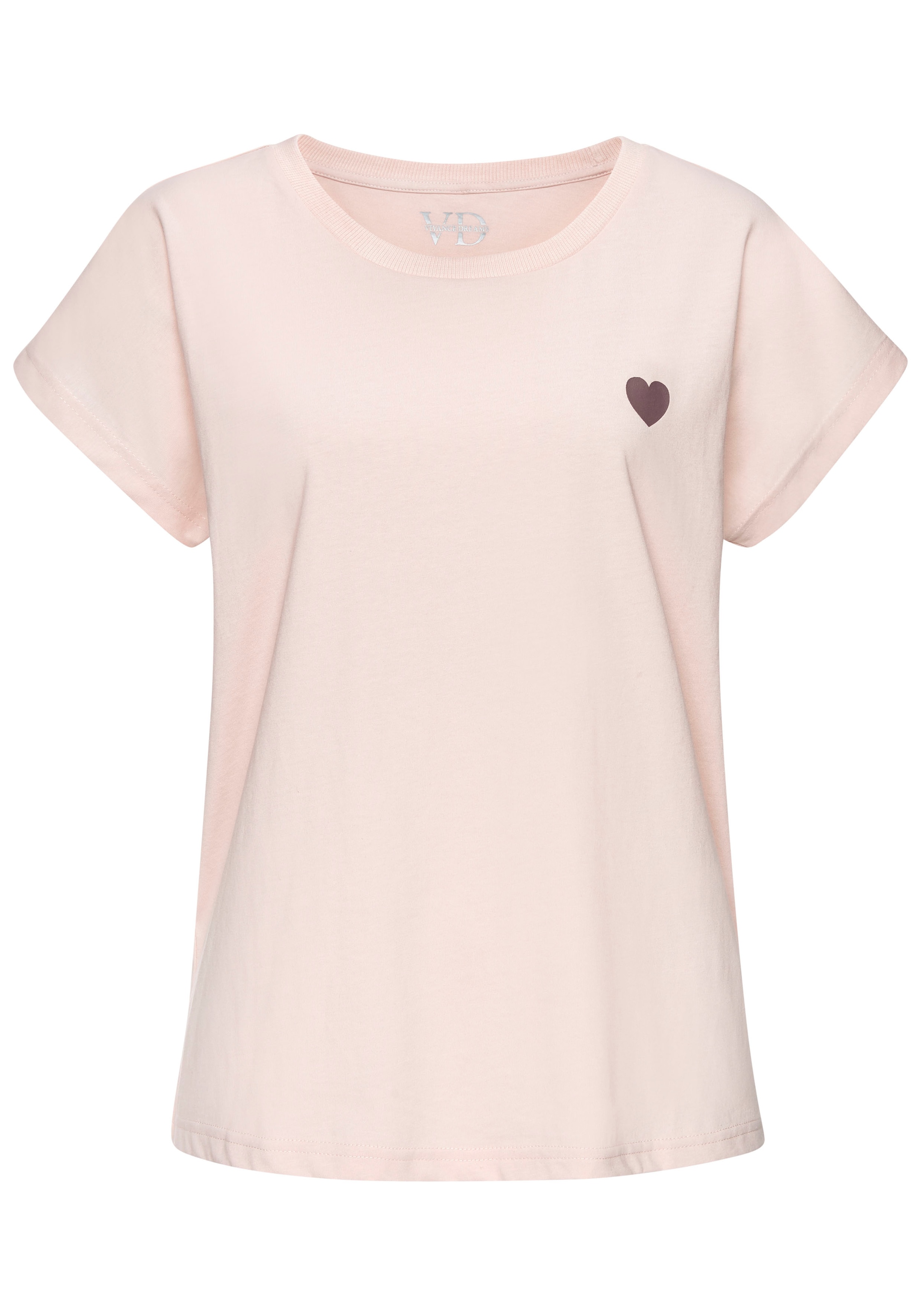 Vivance Dreams Pyjama Spar-Set, 2 Stück, 4 tlg. mit süssem Herzmuster