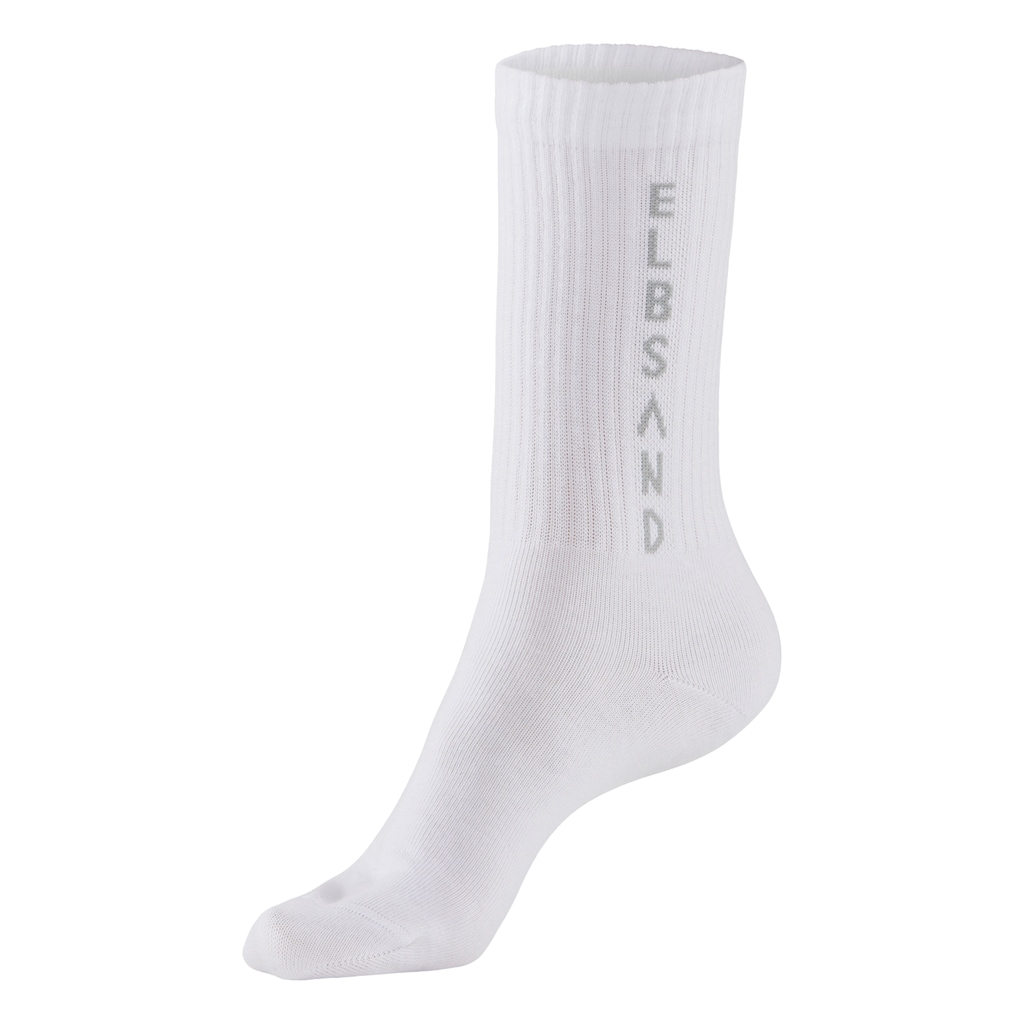 Elbsand Socken, (Packung, 3 Paar), mit eingestricktem Schriftzug