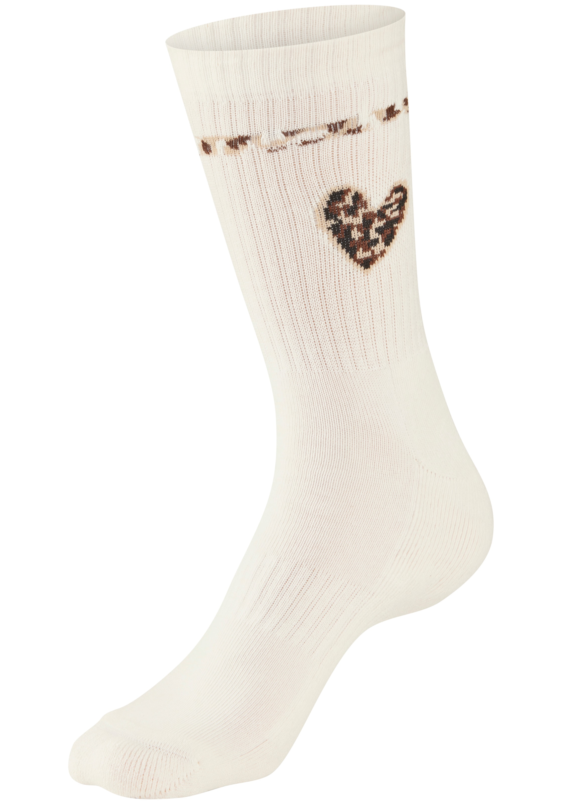 Buffalo Chaussettes de tennis »Damen Fussfrottee Sportsocken; modisch« Paquet, 5 Couple tlg. dans différents motifs animaliers
