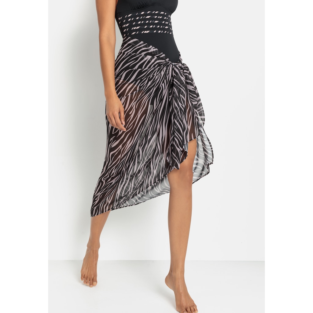 LASCANA Strandrock, mit Zebradruck