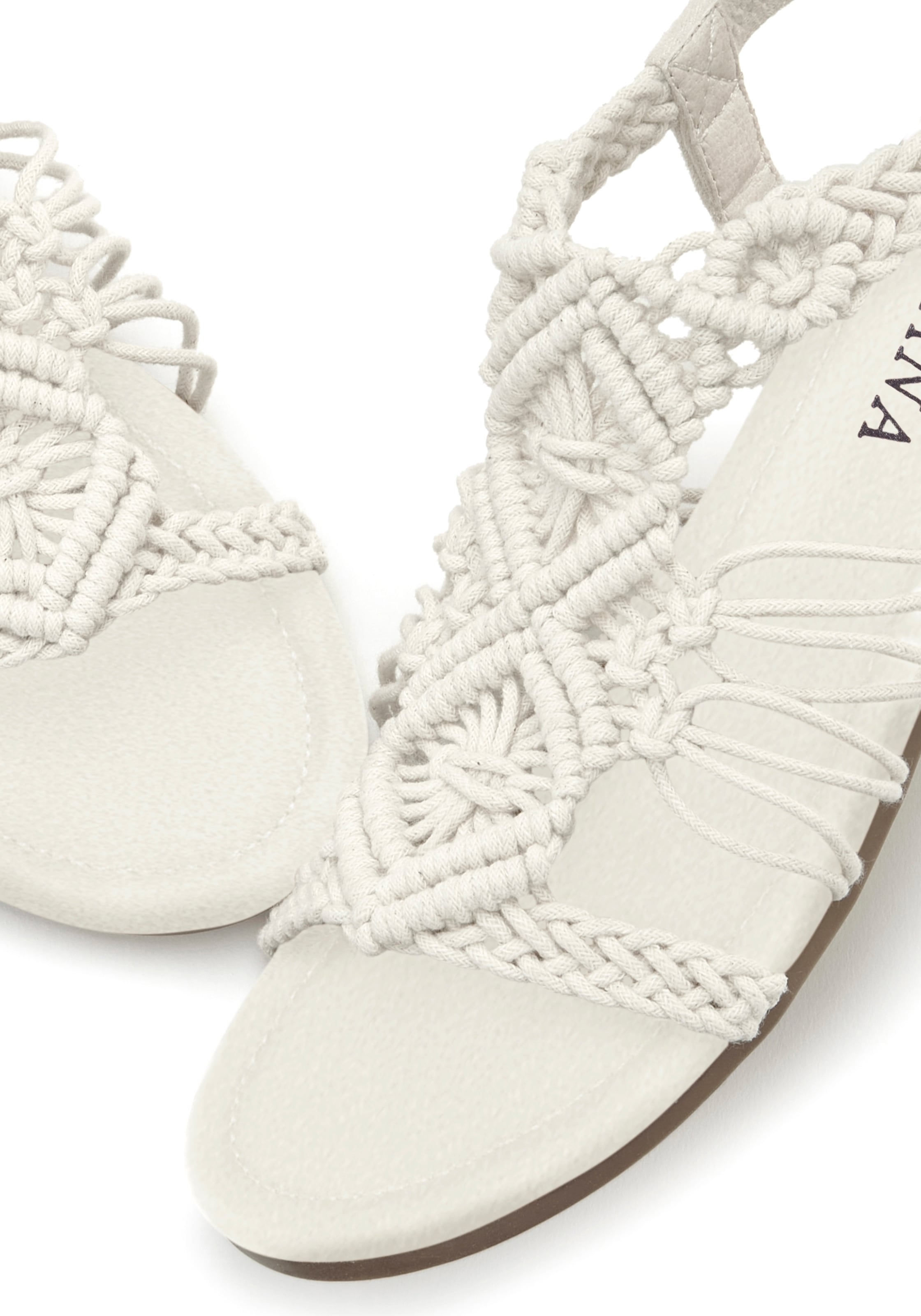 LASCANA Sandale »Sommerschuh«  sandalette, chaussure d’été avec bride élastique VEGAN