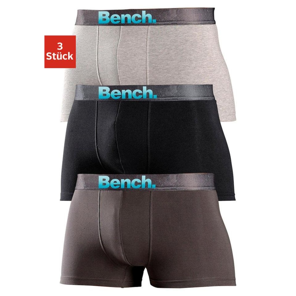 Bench. Boxer »Boxershorts für Herren«, (Packung, 3 St.), Unterhosen mit Logo Webbund