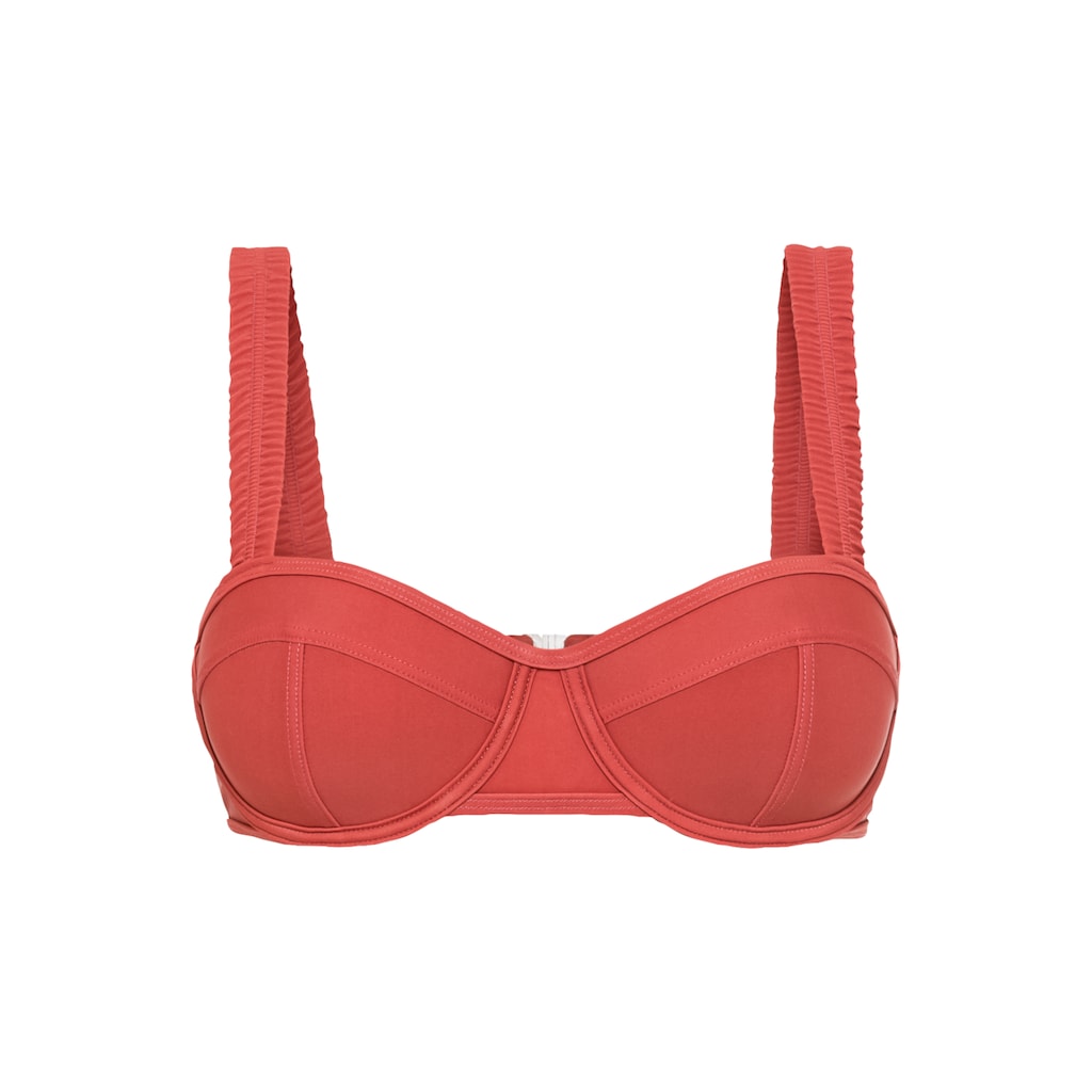 LSCN by LASCANA Bügel-Bikini-Top »Gina«, mit gerafften Trägern