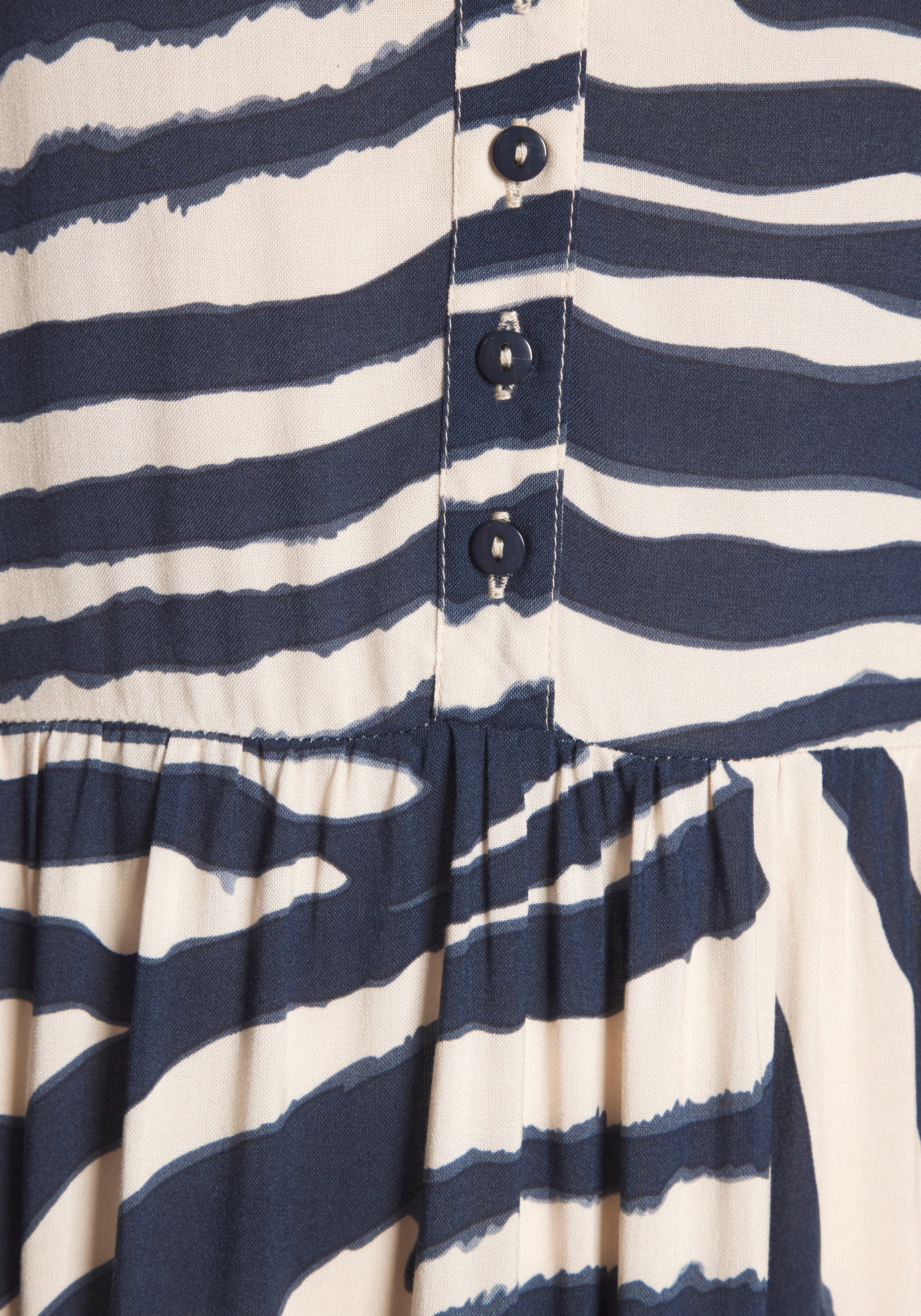 LASCANA Maxikleid mit Animalprint und Knopfleiste, Sommerkleid, Strandkleid