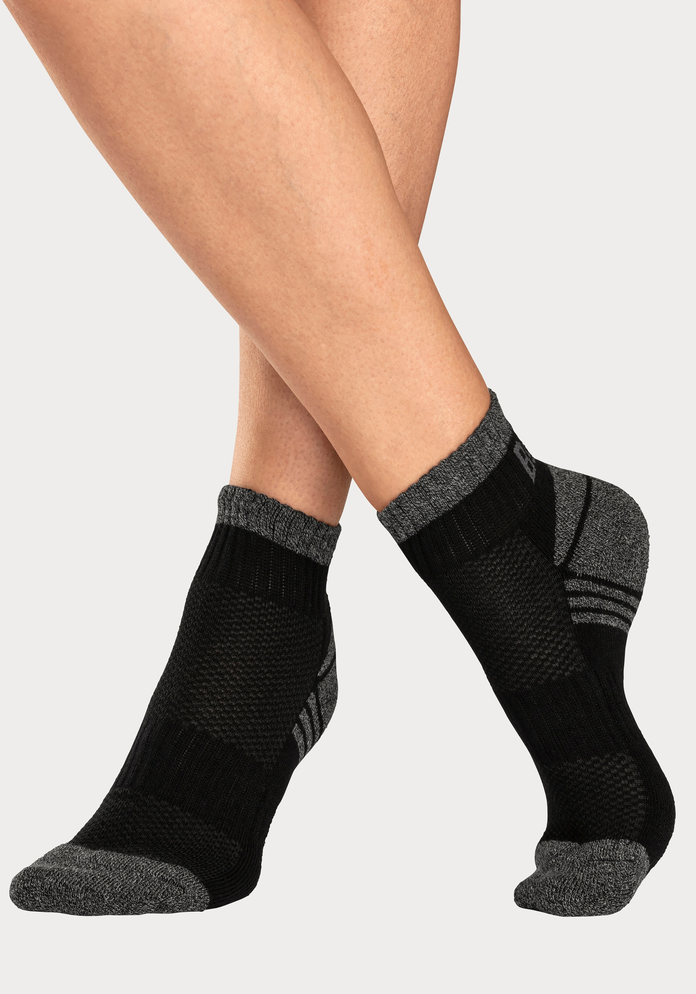 Bench. Kurzsocken Packung, 3 Stk. tlg. mit Mittelfussgummi und Pikee