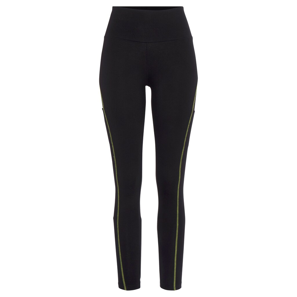 LASCANA ACTIVE Leggings, mit Kontrastnähten und breitem Bund