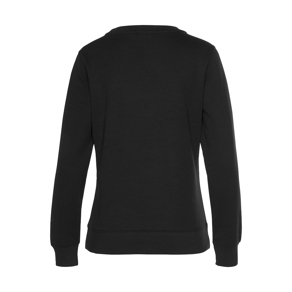 Bench. Loungewear Sweatshirt, mit runder Logostickerei, Loungwear