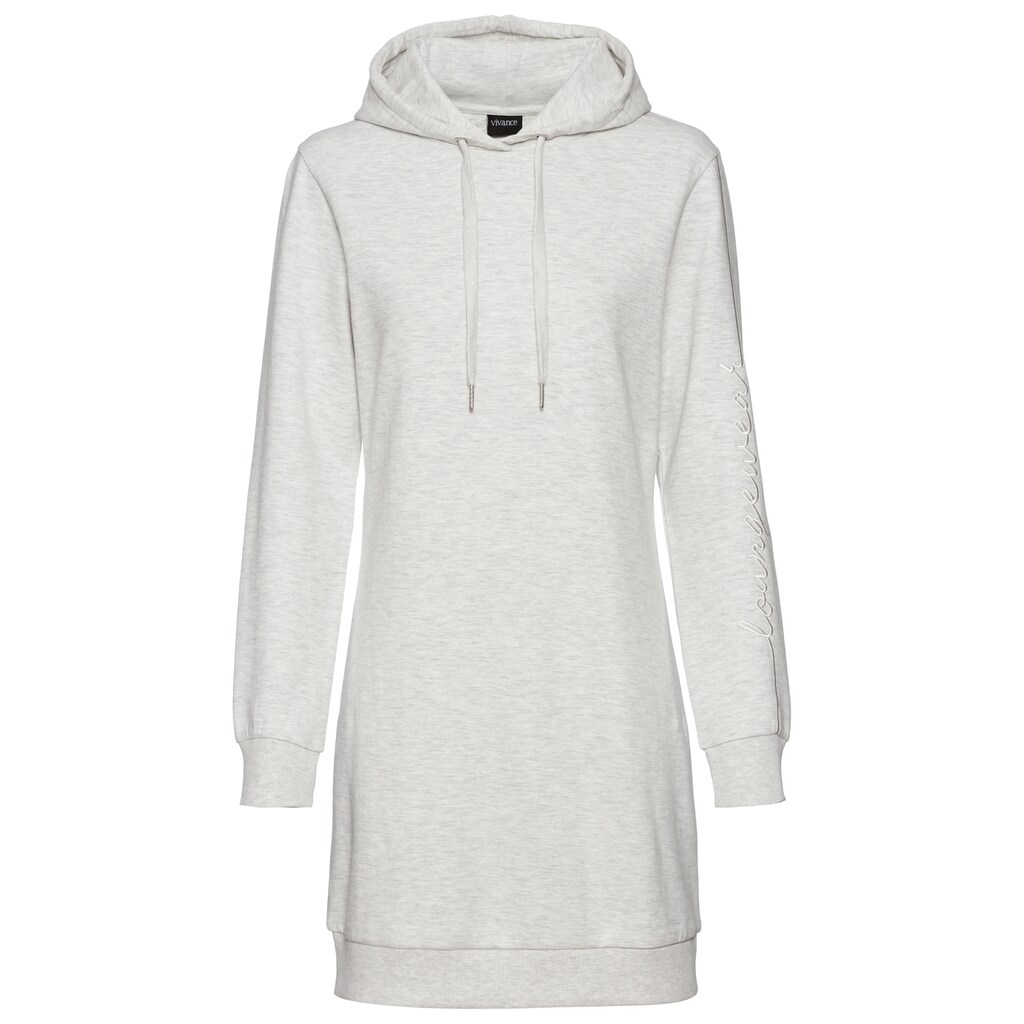 Vivance Sweatkleid, mit Loungewear Stickerei, Loungekleid