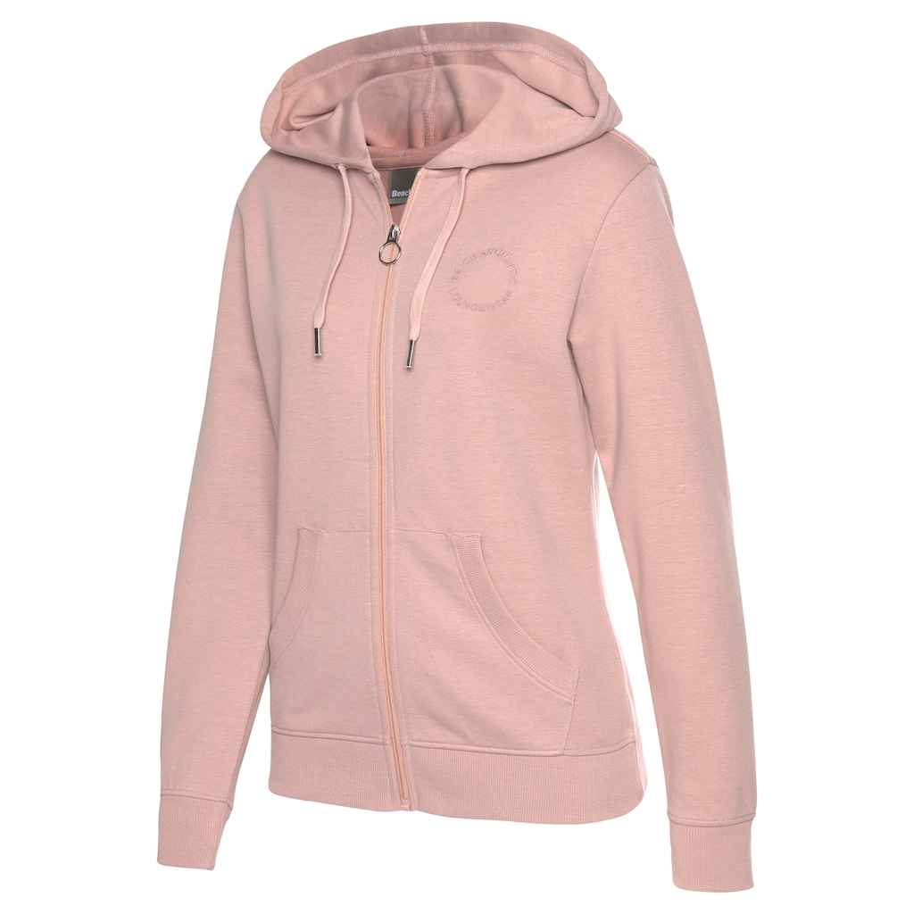 Bench. Loungewear Kapuzensweatjacke, mit Logo und Kängurutasche, Loungewear