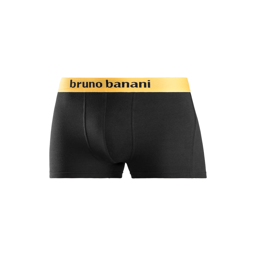 Bruno Banani Boxer »Boxershorts für Herren«, (Packung, 4 St.), mit farbigen Marken-Schriftzug am Bündchen