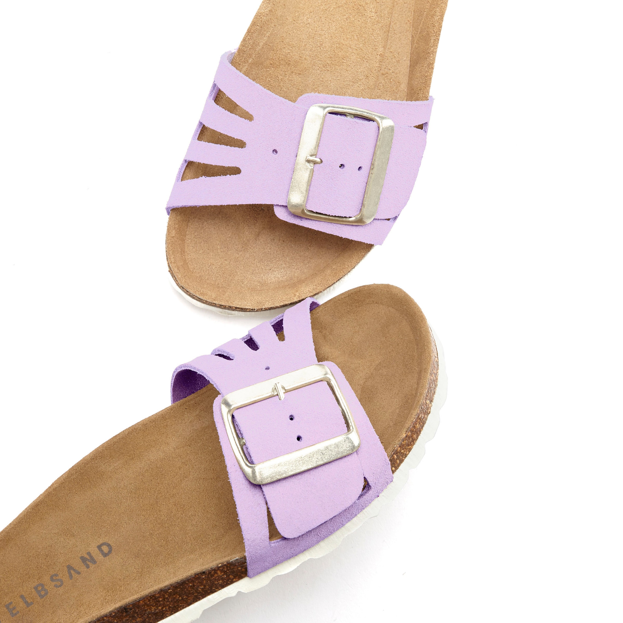 Elbsand Pantolette »Sandale«, Mule, offener Schuh aus Leder mit weichem Komfortkorkfussbett