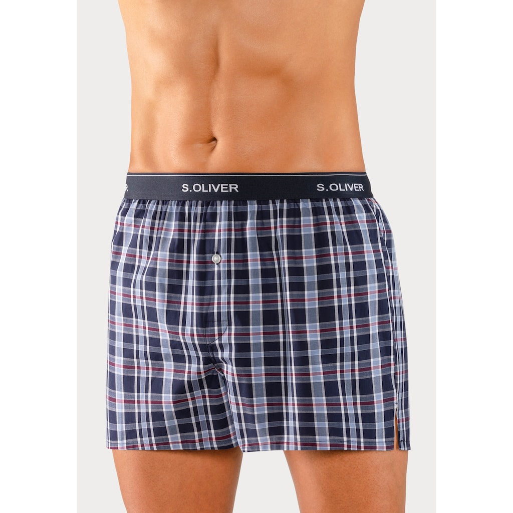 s.Oliver Webboxer, (Packung, 2 St.), mit Logo Webbund