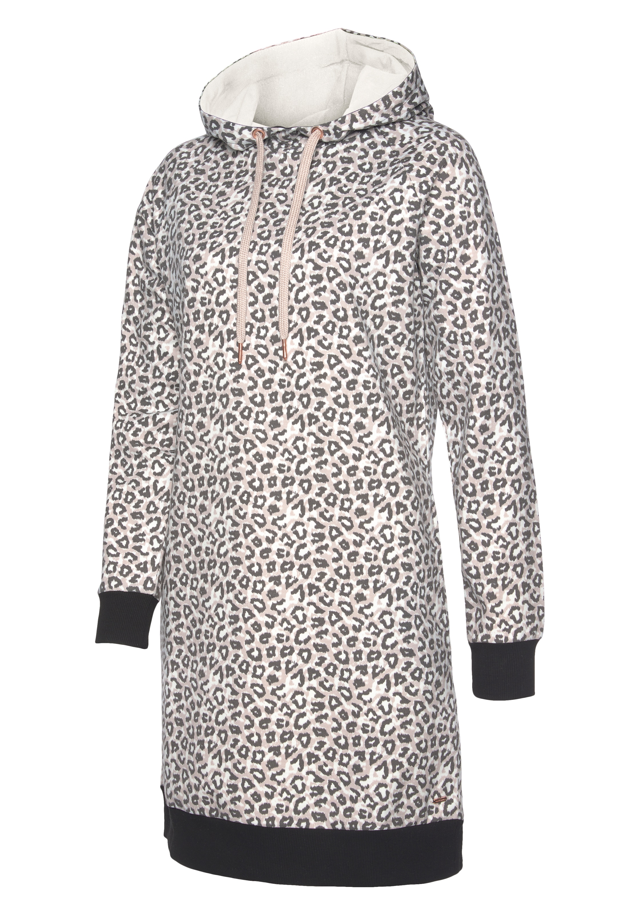 LASCANA Robe en sweat mit Kapuze und seitlichen Eingrifftaschen, Loungewear