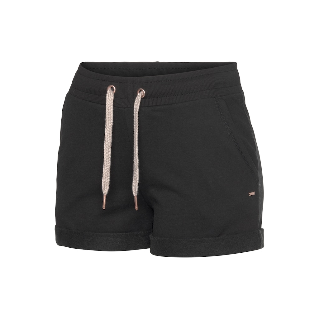 LASCANA Shorts, mit Rippbündchen und Umschlagsaum, Loungewear