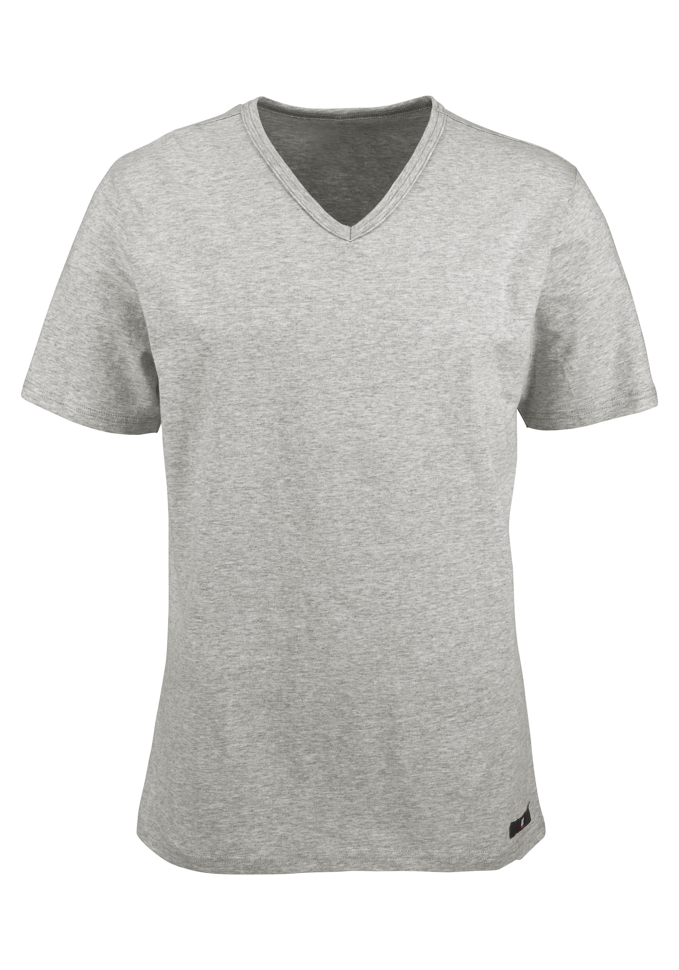 H.I.S Unterziehshirt, (2 St.), mit V-Ausschnitt und kleinem Logo, Unterhemd, T-Shirt