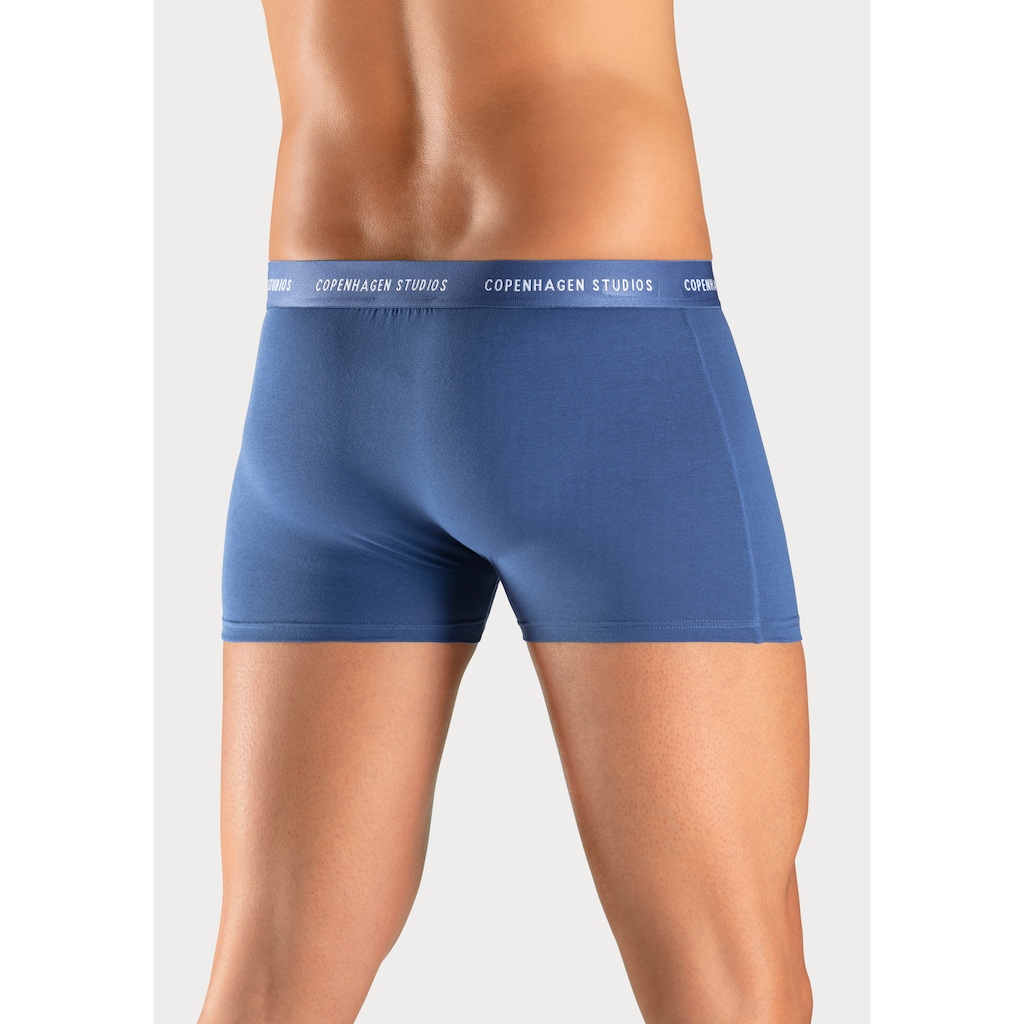 Copenhagen Studios Boxer »Boxershorts für Herren«, (3 St.), mit farbigem Logo-Bund