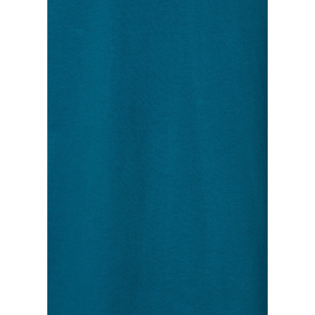 Bench. Loungewear T-Shirt, (2 tlg.), Shirt mit Logoprint, Basicshirt mit Rundhals aus reiner Baumwolle