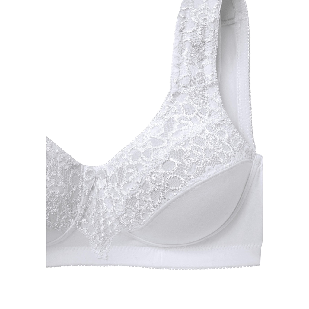 petite fleur Entlastungs-BH, ohne Bügel, mit eleganter Spitze, Basic Dessous