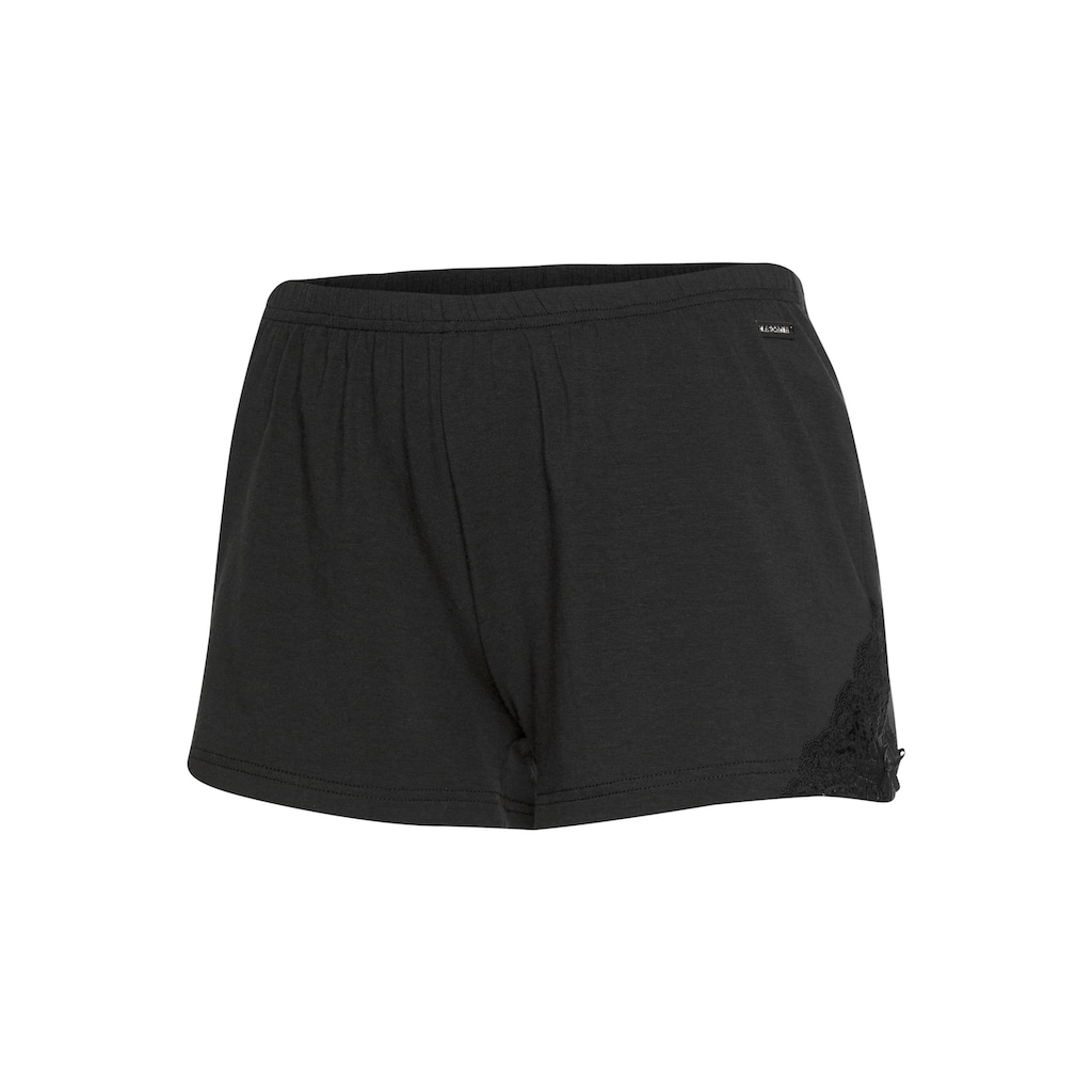LASCANA Shorts, mit Spitzeneinsätzen