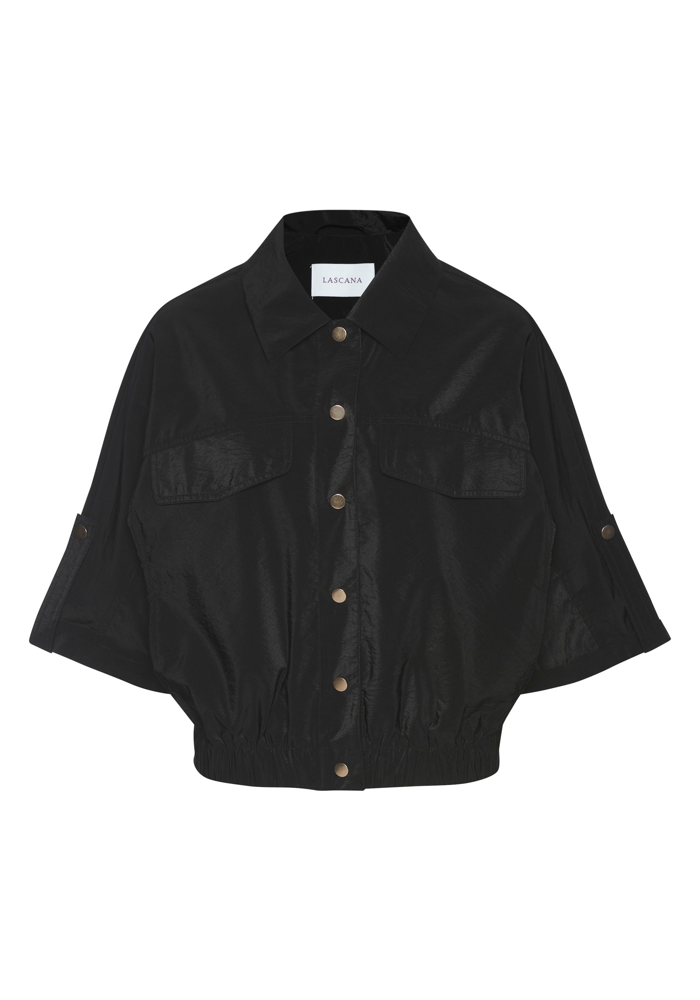 LASCANA Blouson »aus leichter Webware mit 3/4-Ärmeln« veste d'été, veste légère de mi-saison, veste safari, blouson court