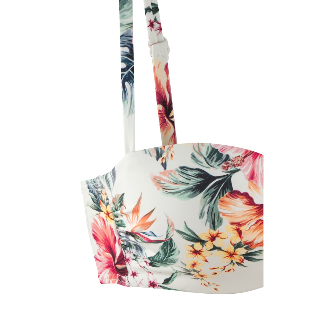 LASCANA Bügel-Bandeau-Bikini-Top »Salsa«, mit tollem Blumenprint