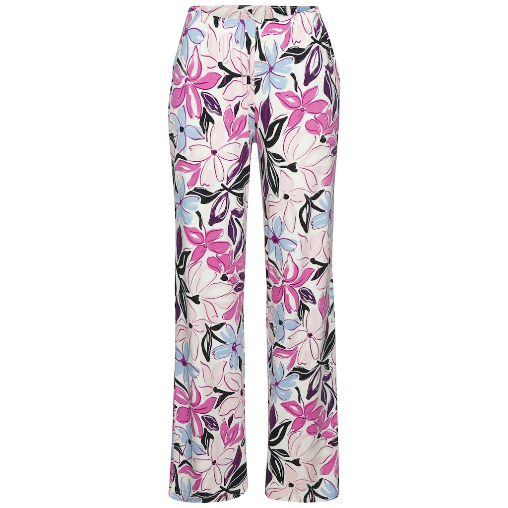 LASCANA Pyjama, (2 tlg.), mit schönem Blumendruck