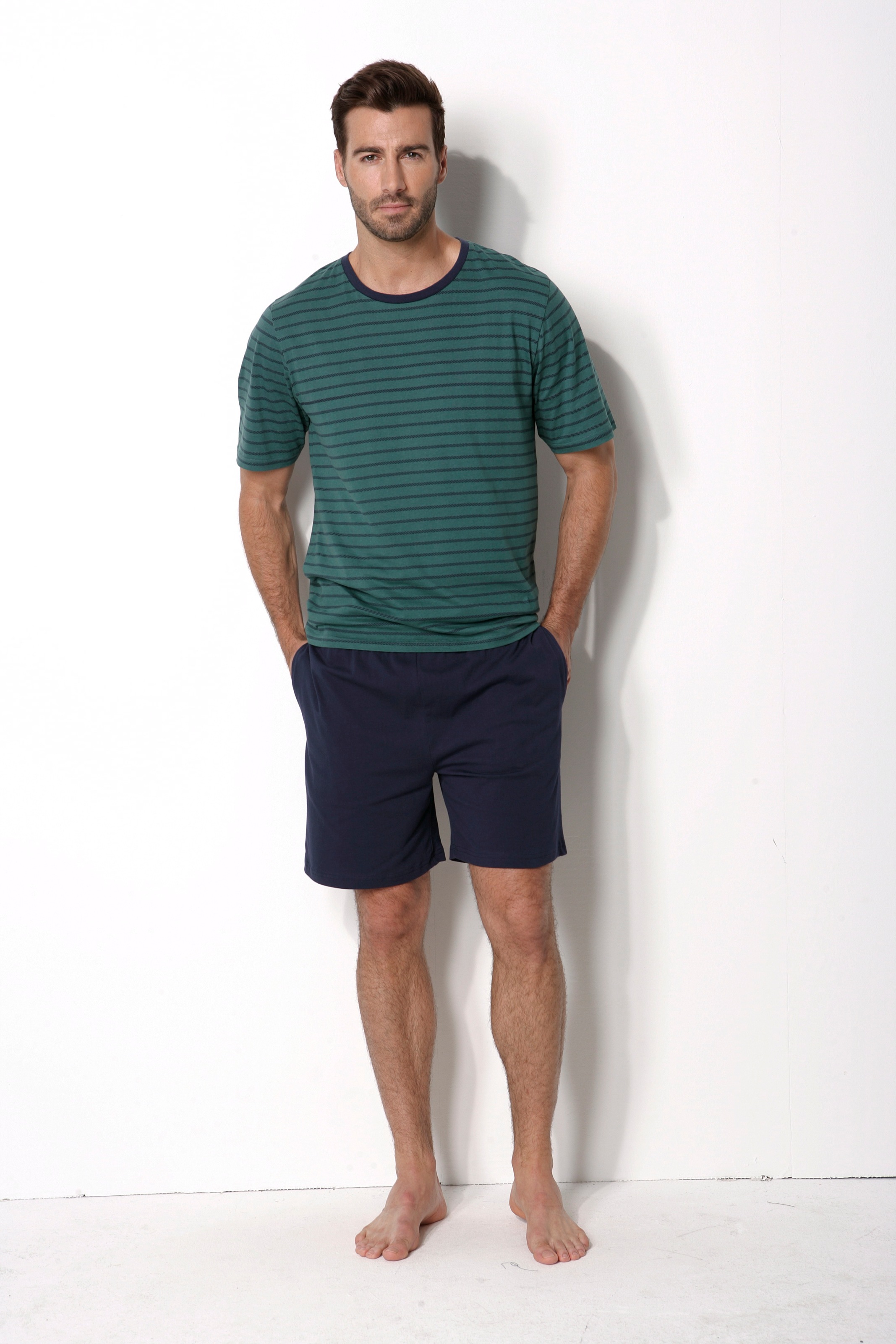 le jogger Pyjama 2 Stück, 4 tlg. Schlafanzug im Streifendesign