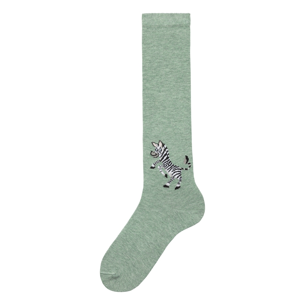 H.I.S Kniestrümpfe, (Packung, 5 Paar), mit eingestricktem Moriv