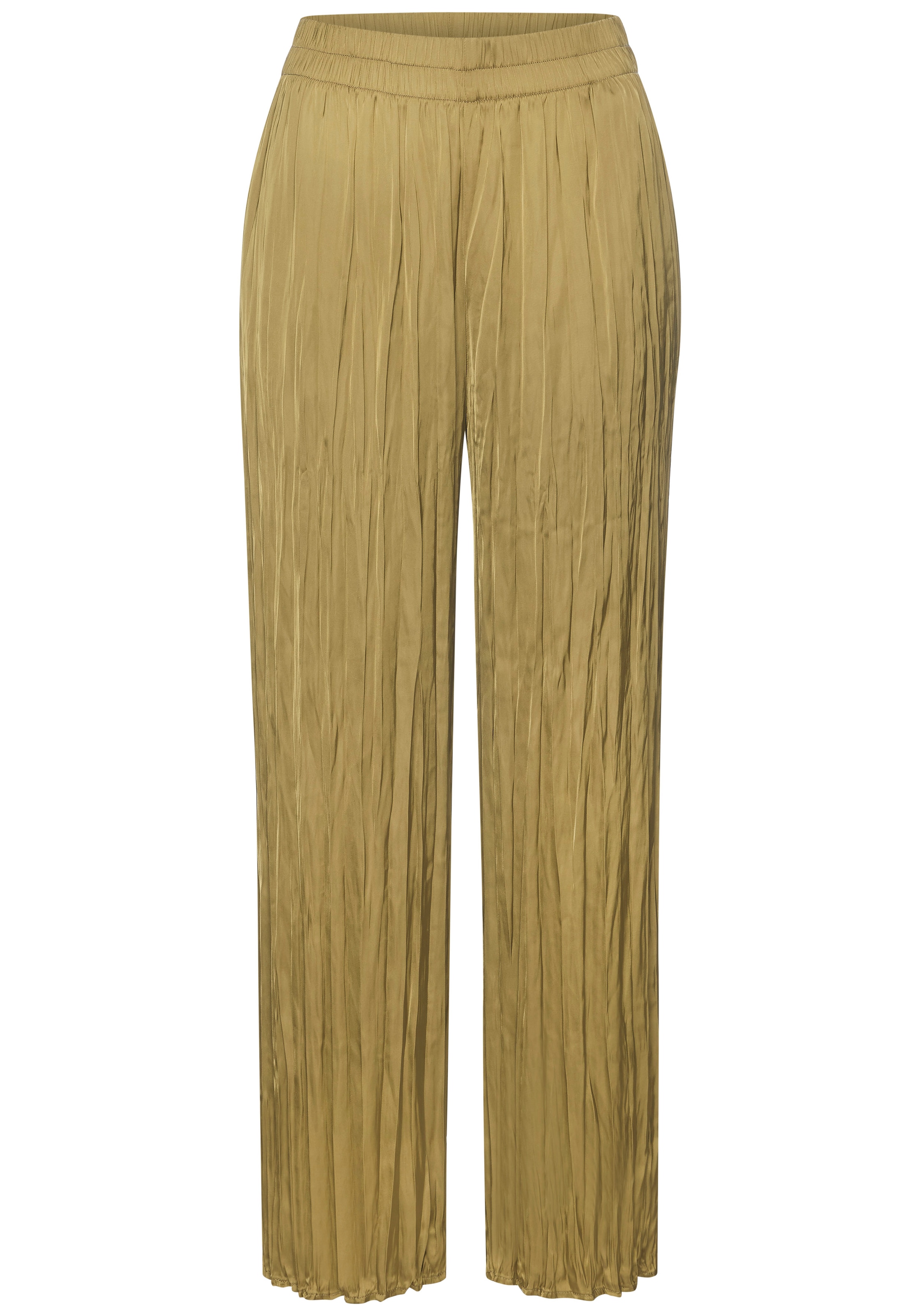 LASCANA Pantalon palazzo  mit Plisseefalten, leichte Satinqualität. luftige Sommerhose, elegant
