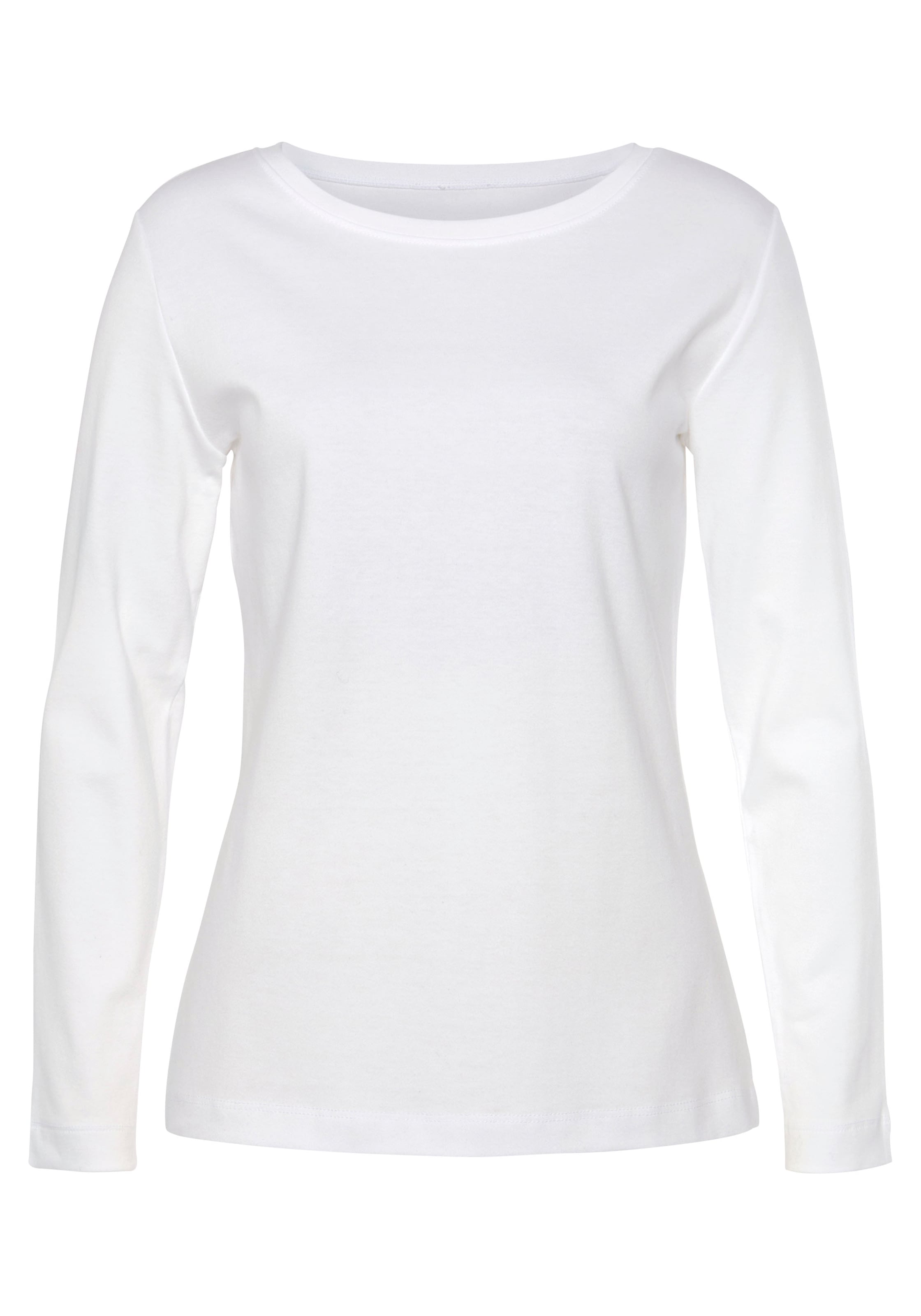 Vivance Langarmshirt »aus reiner Baumwolle«, (2er-Pack), aus leicht wärmender Interlock-Qualität
