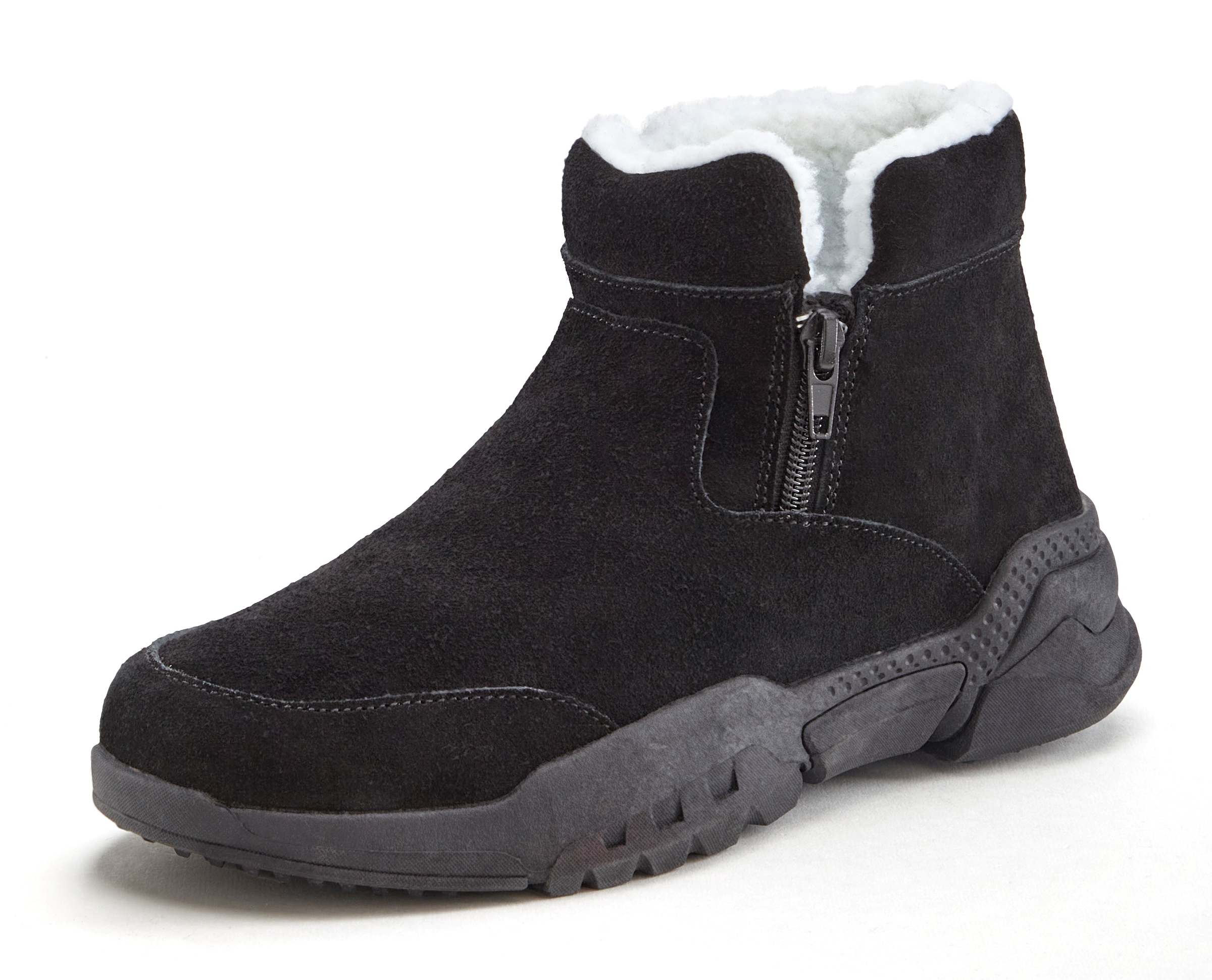 Vivance Stiefelette  aus Veloursleder und mit Warmfutter, Winterstiefel, Stiefel, Boots